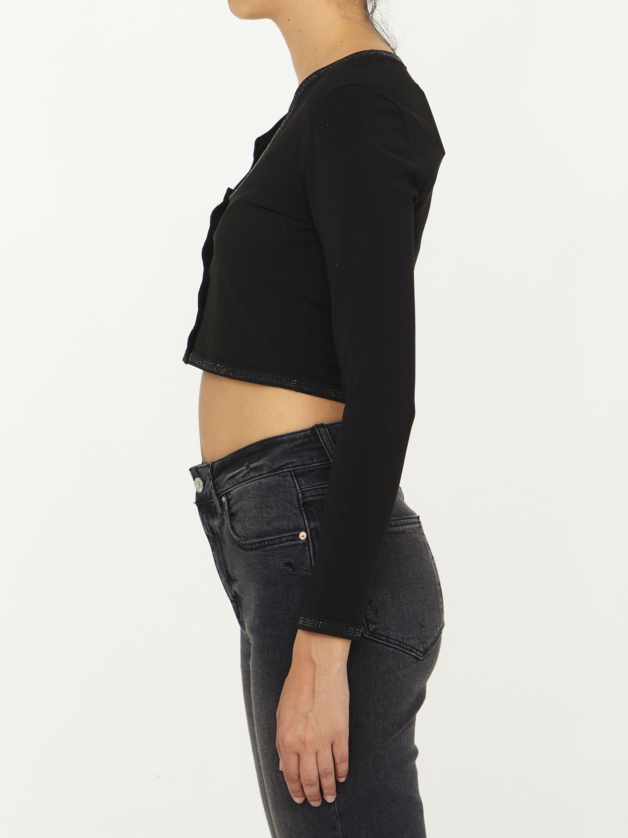 Crop cardigan with crystals