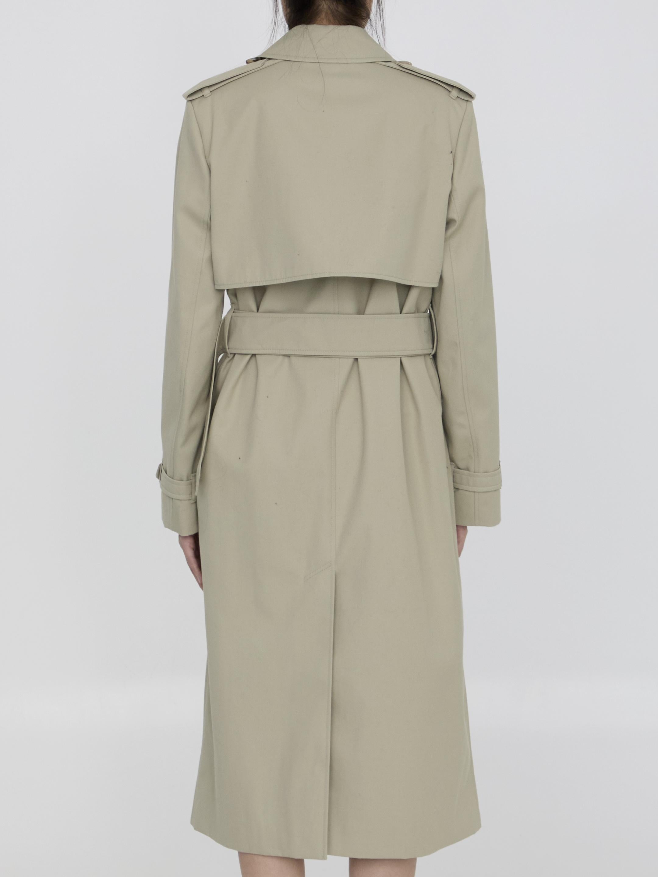 Trench coat in cotton blend
