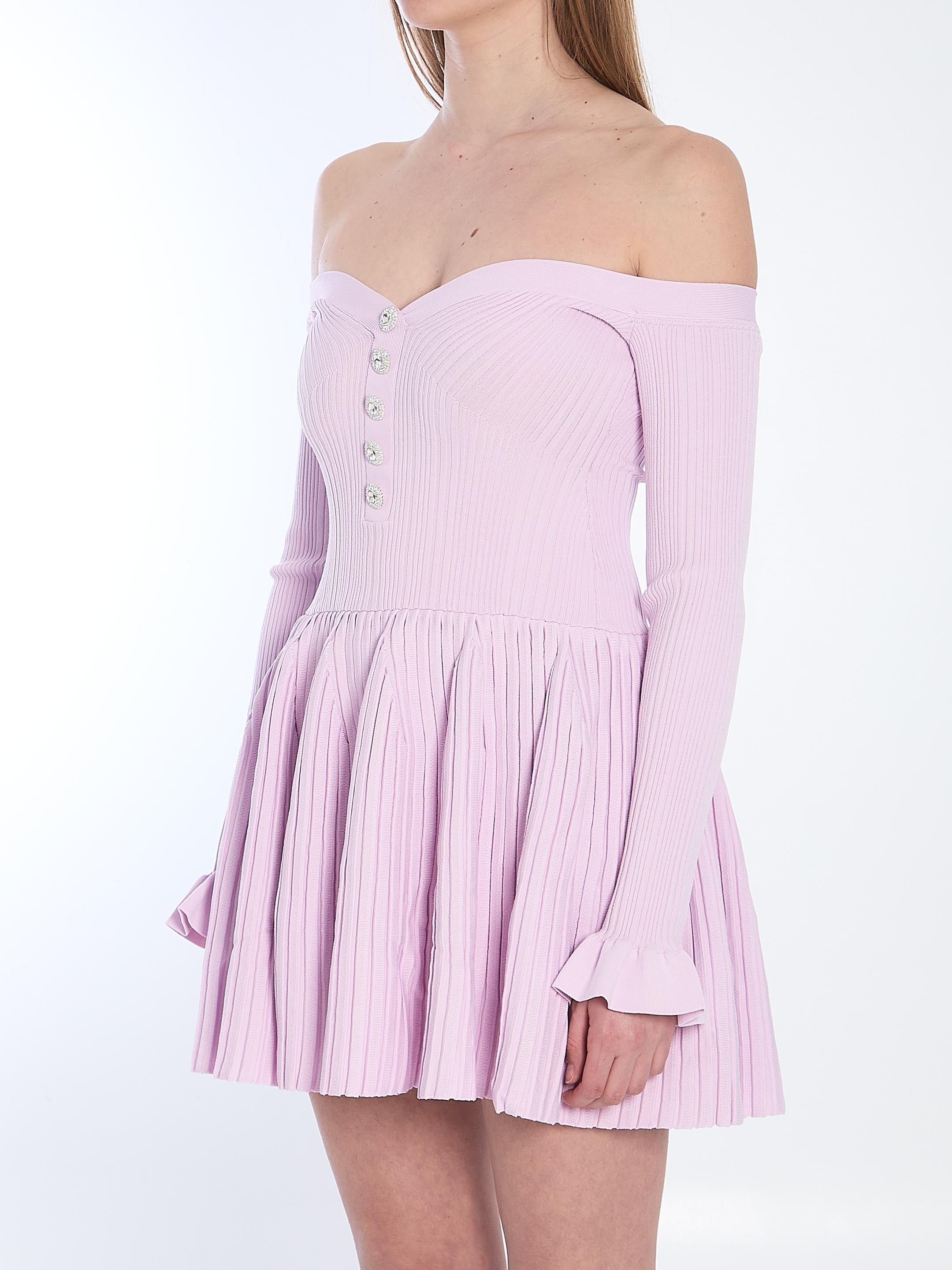 Ribbed knit mini dress