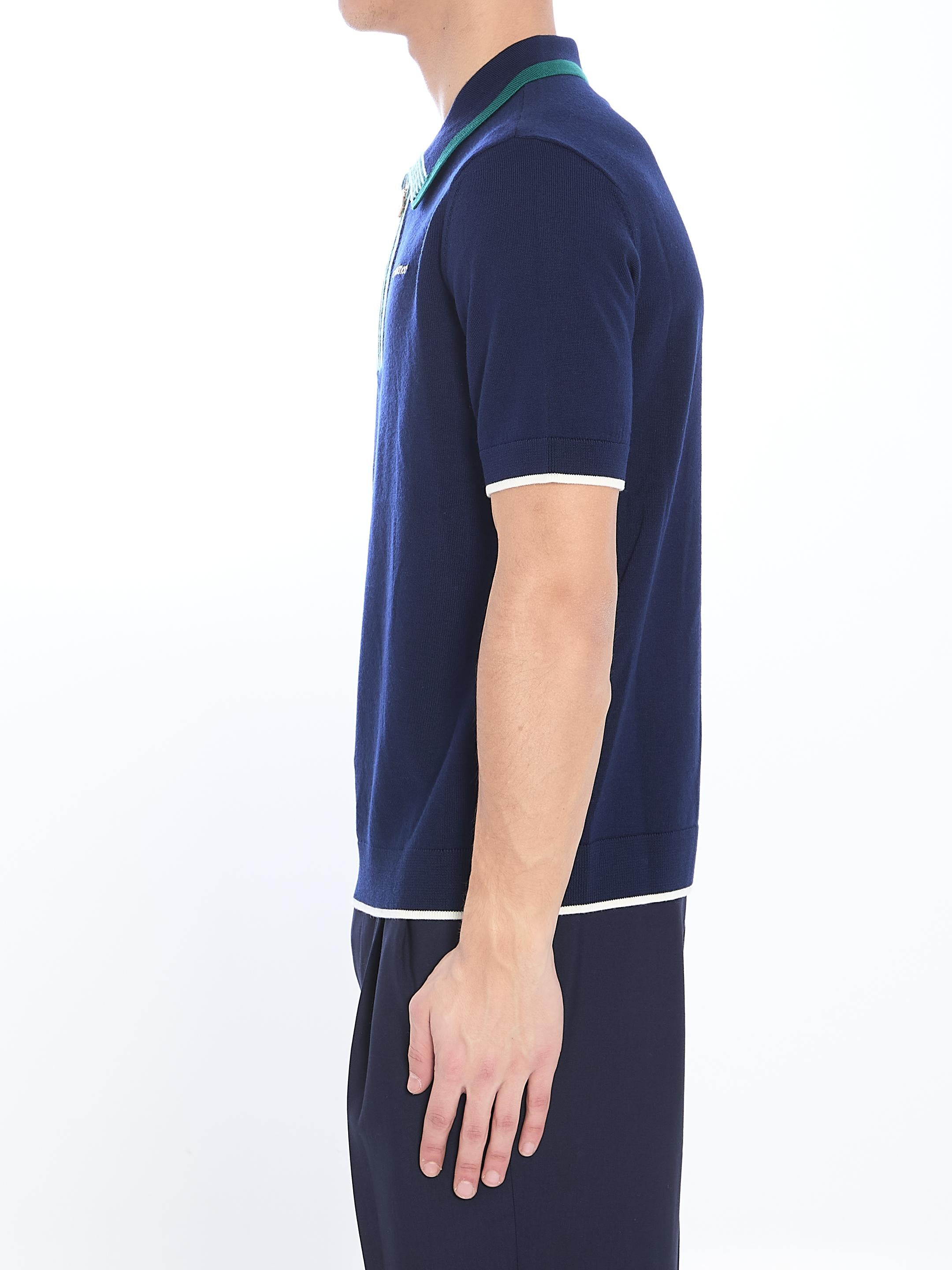 Knit tennis polo shirt