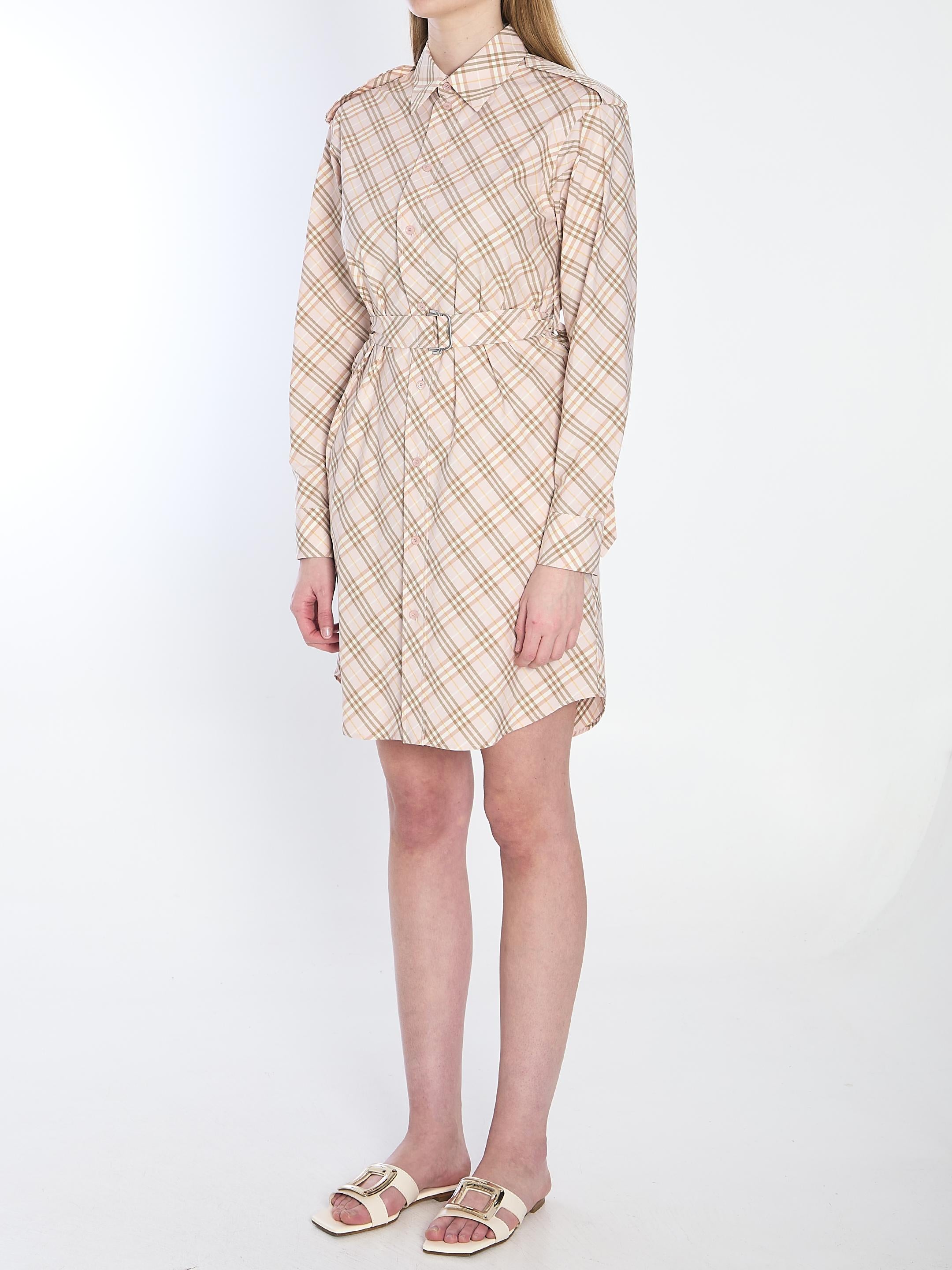 Check shirt dress