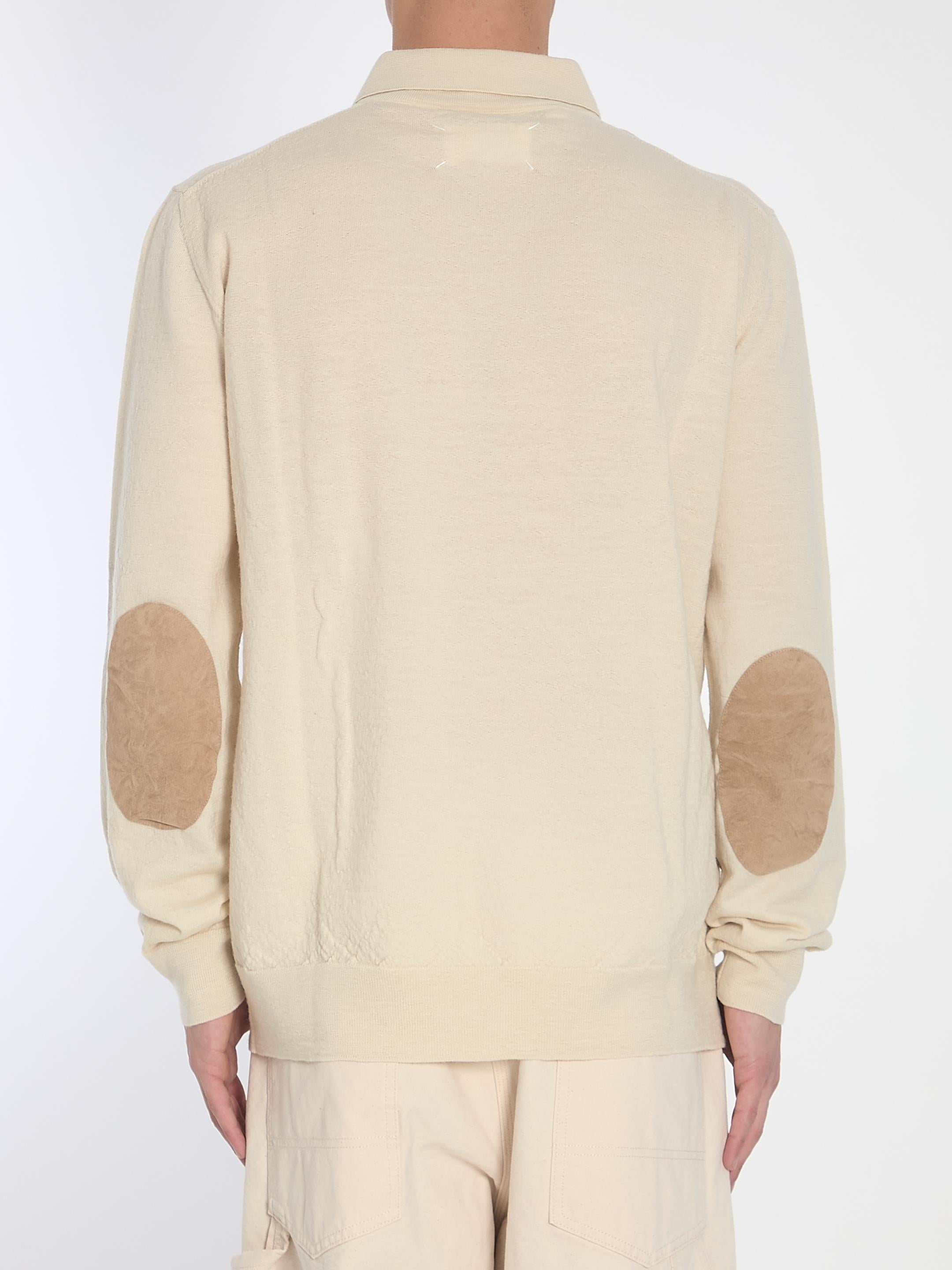 Polo shirt with elbow patches