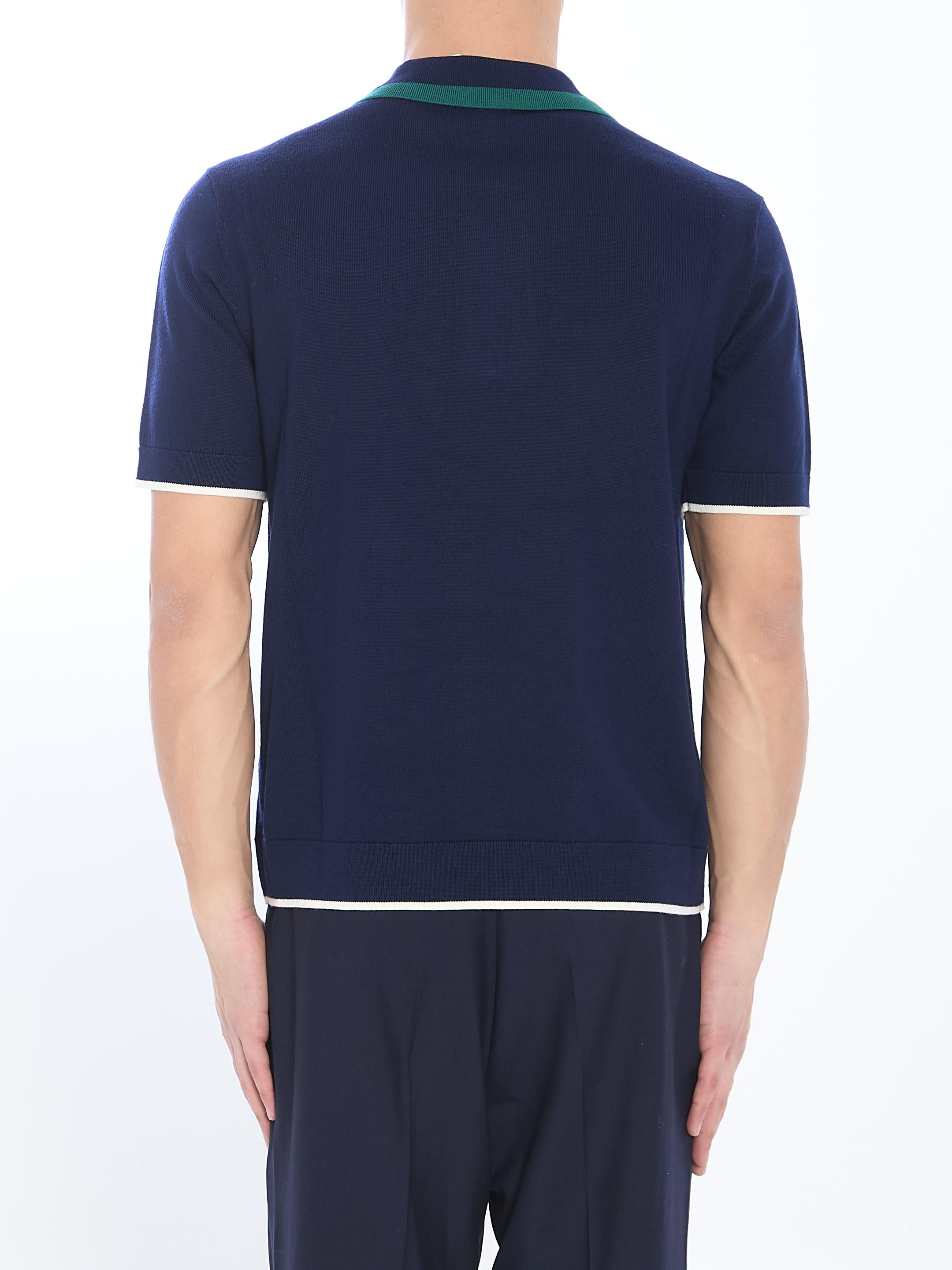Knit tennis polo shirt