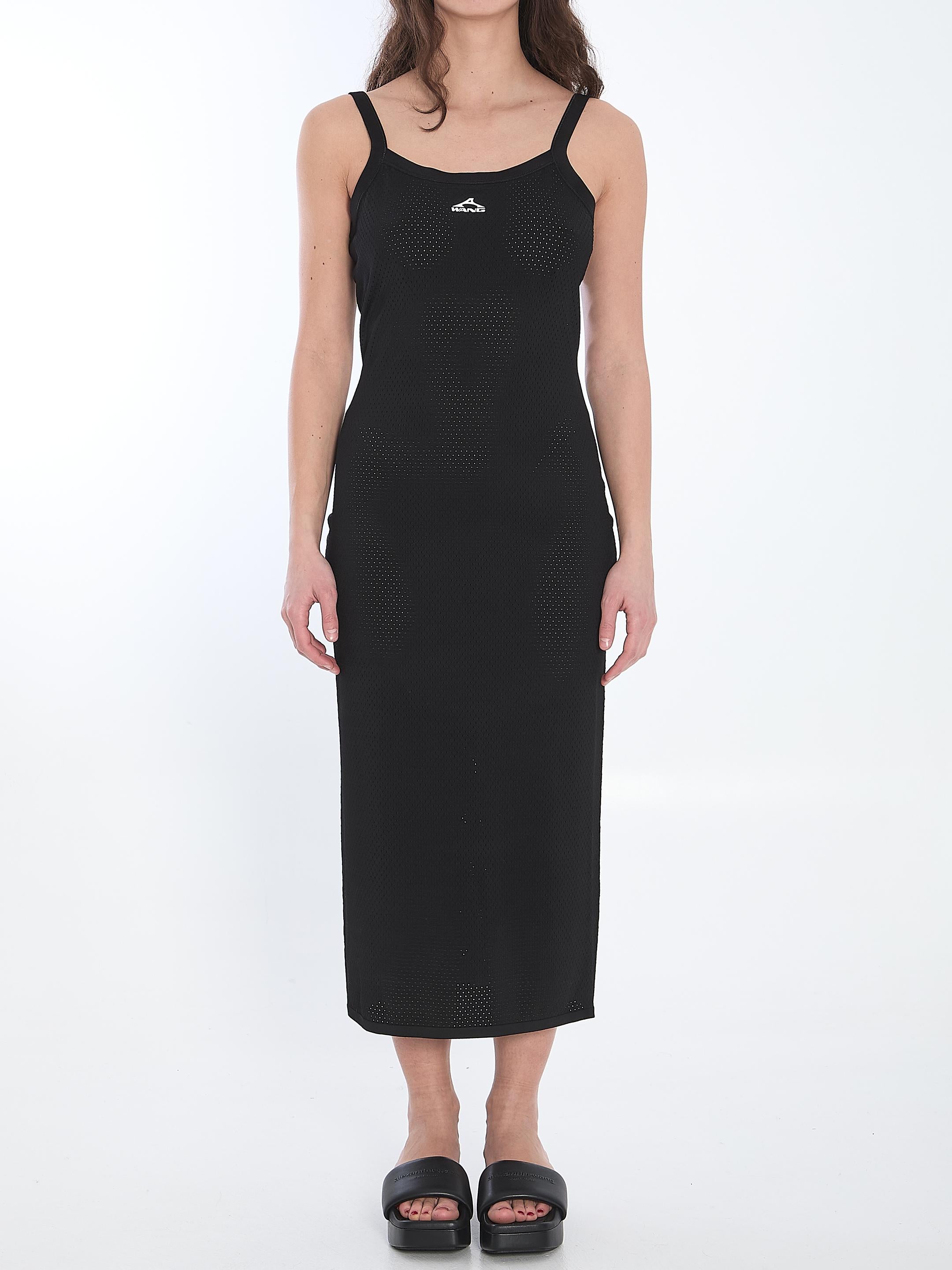 Slip dress with 3D logo