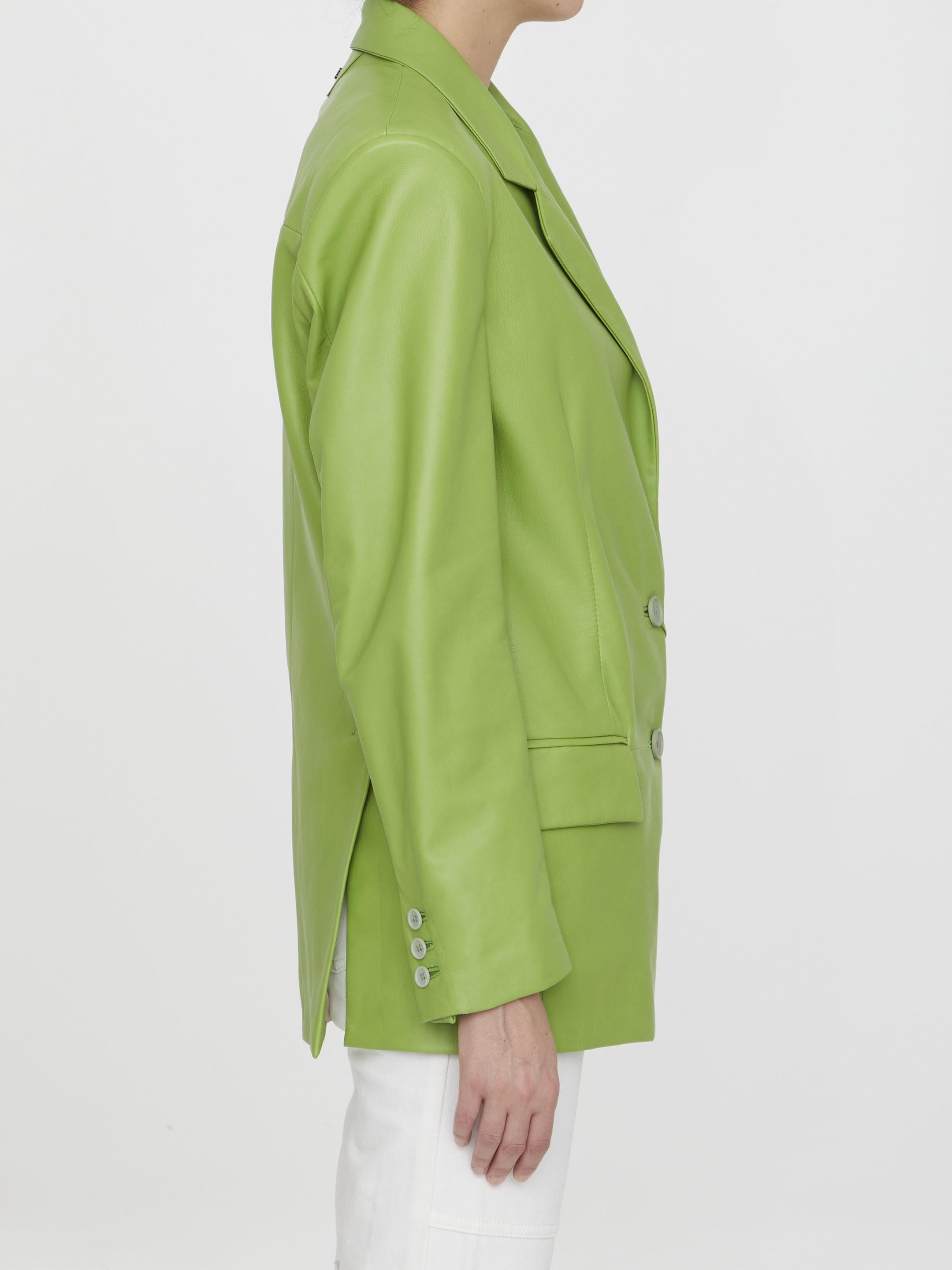 Lime leather jacket
