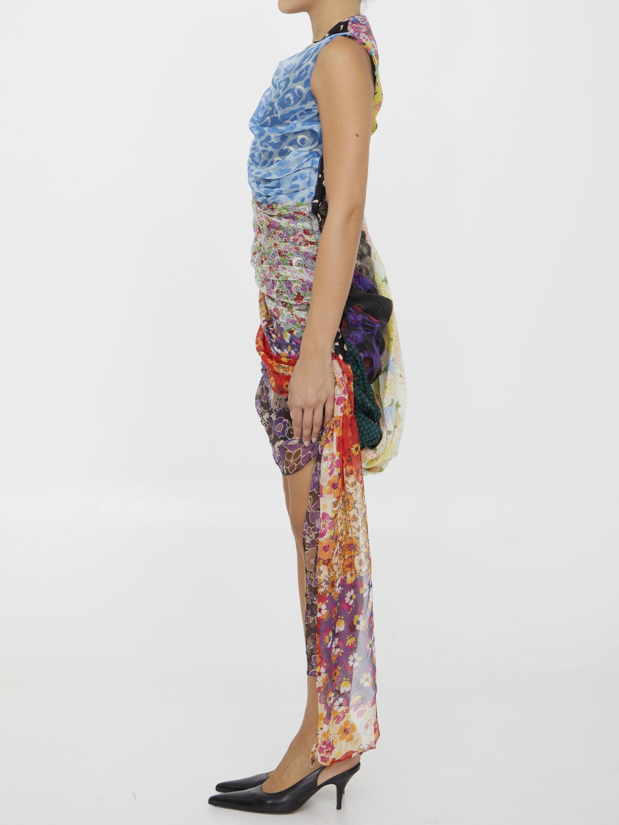 Regenerated Scarves dress