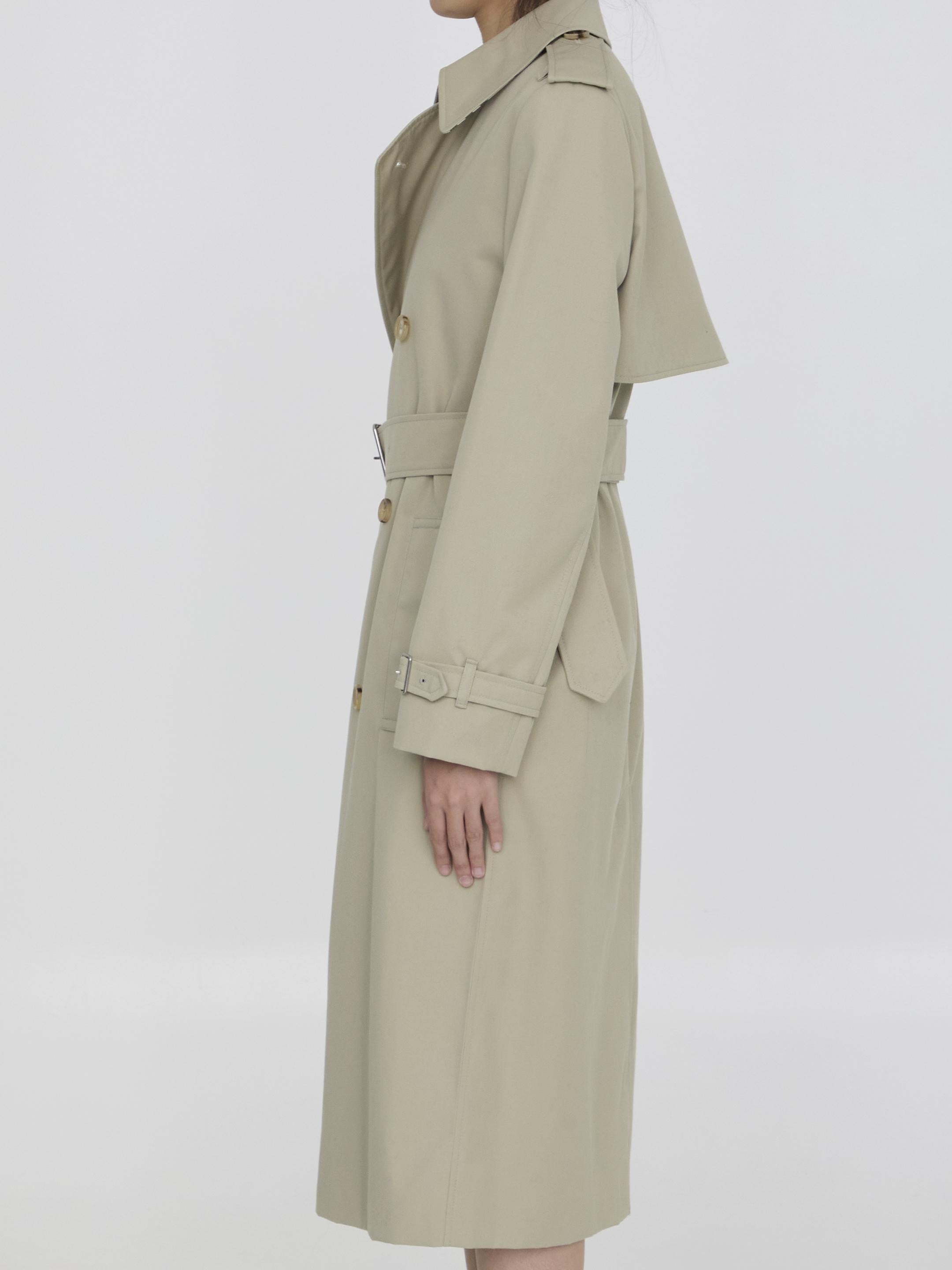 Trench coat in cotton blend