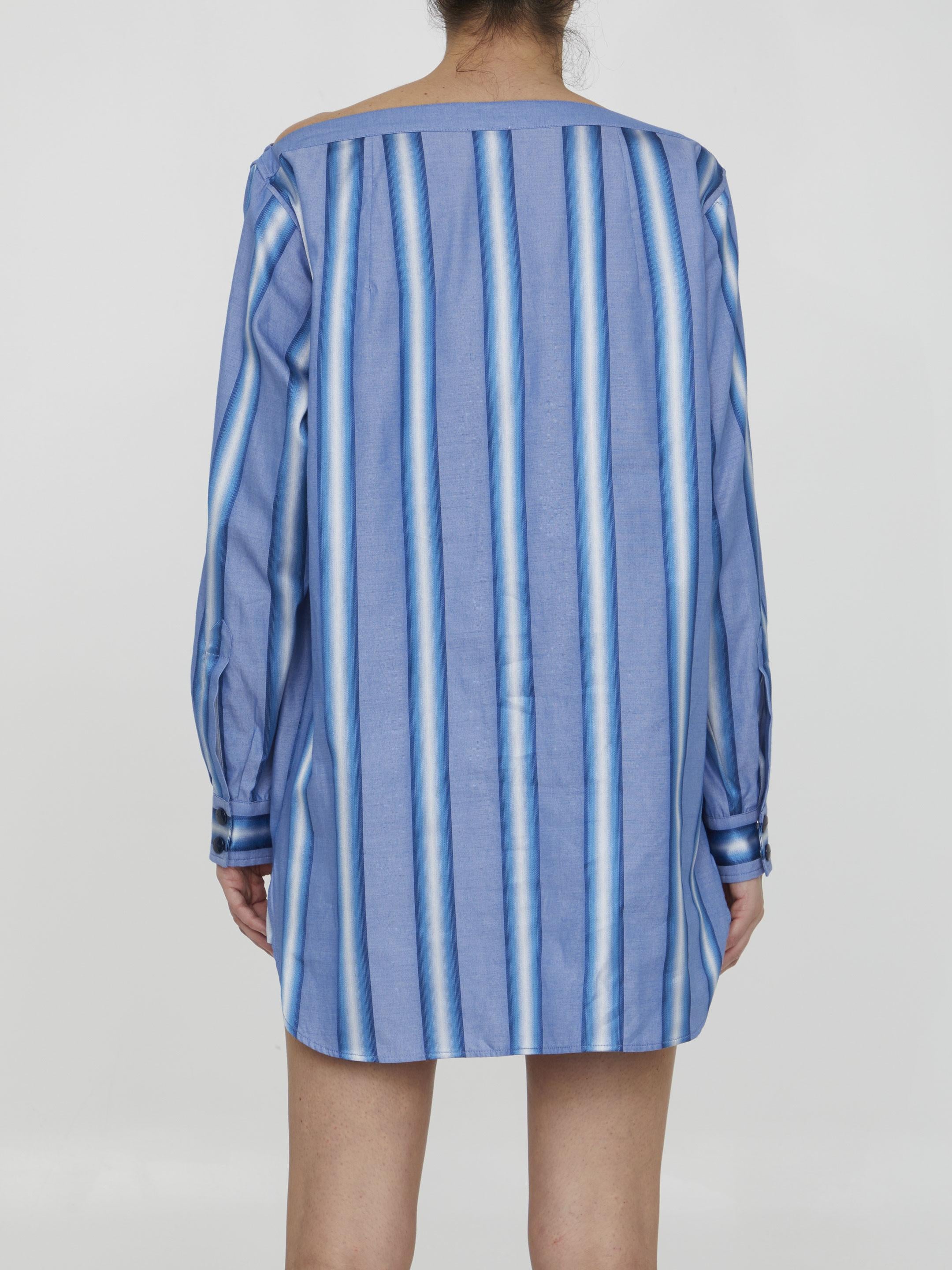 Striped shirt dress