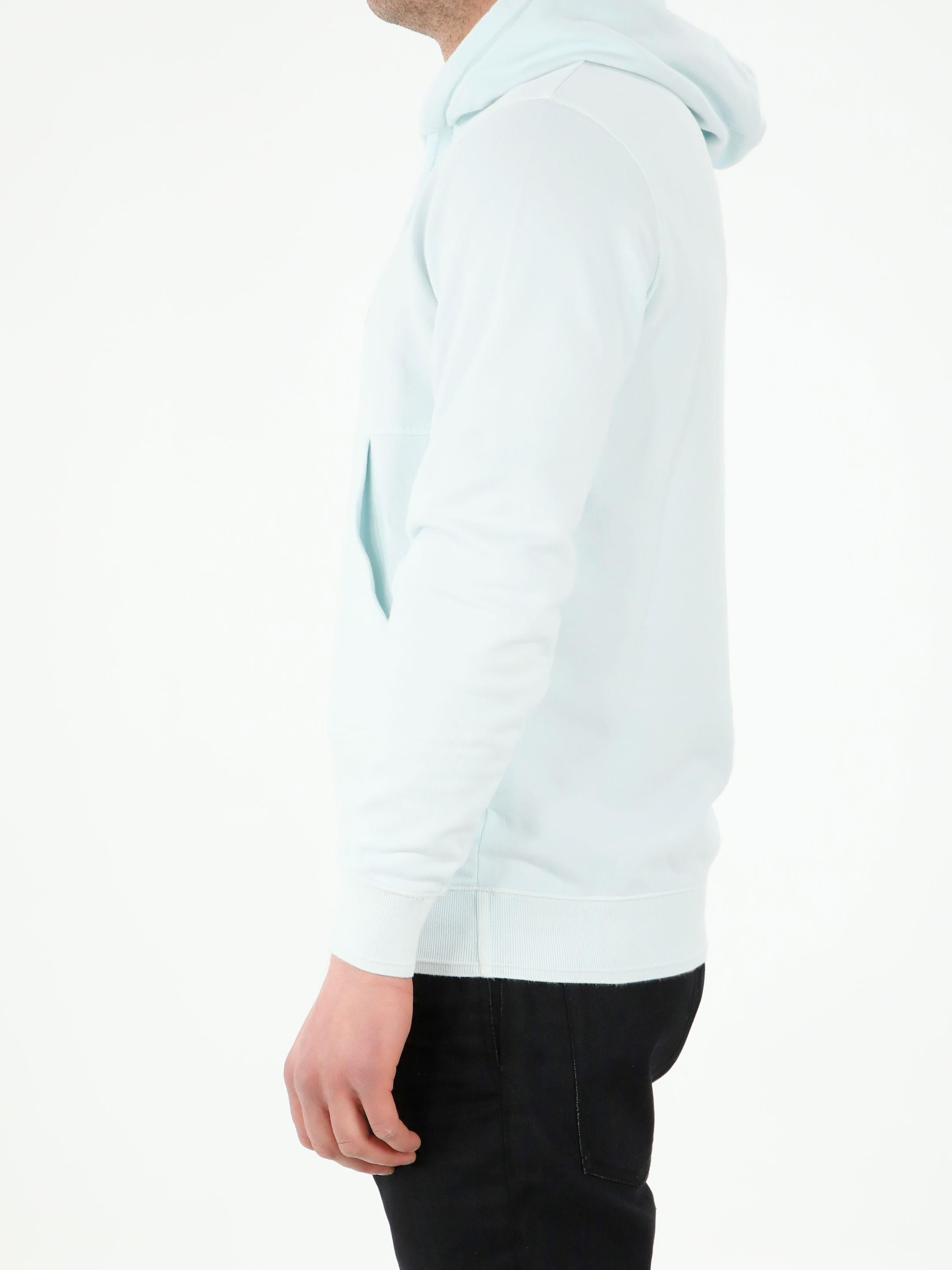 Light-blue hoodie