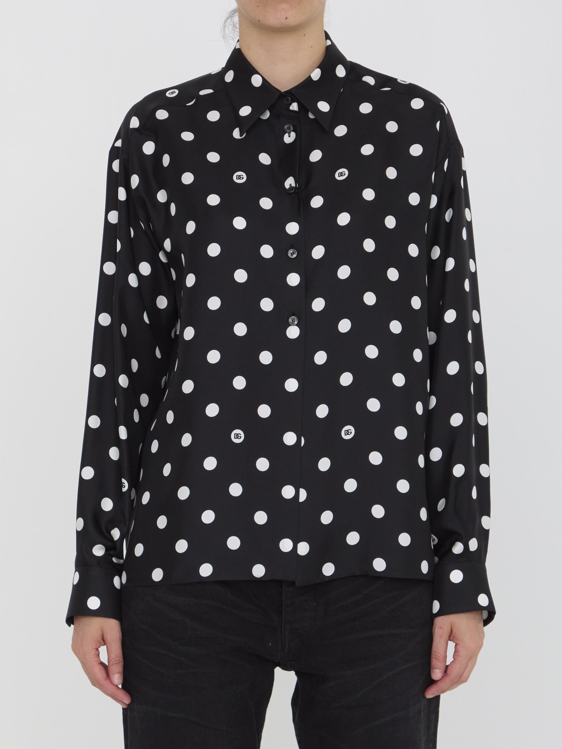 Shirt with Polka-dot print