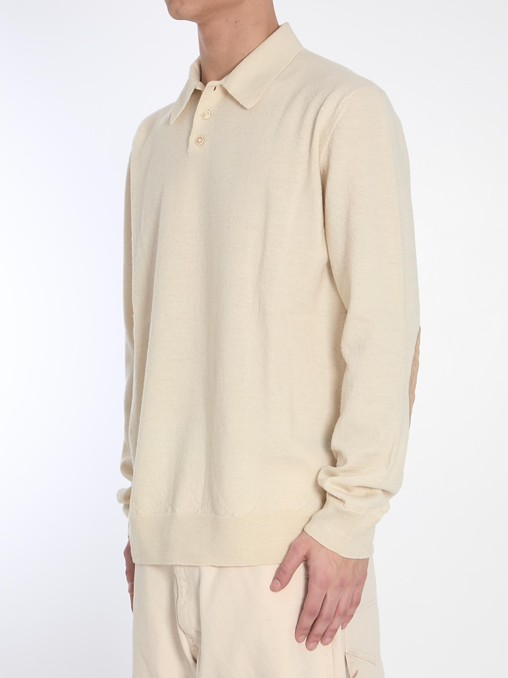 Polo shirt with elbow patches