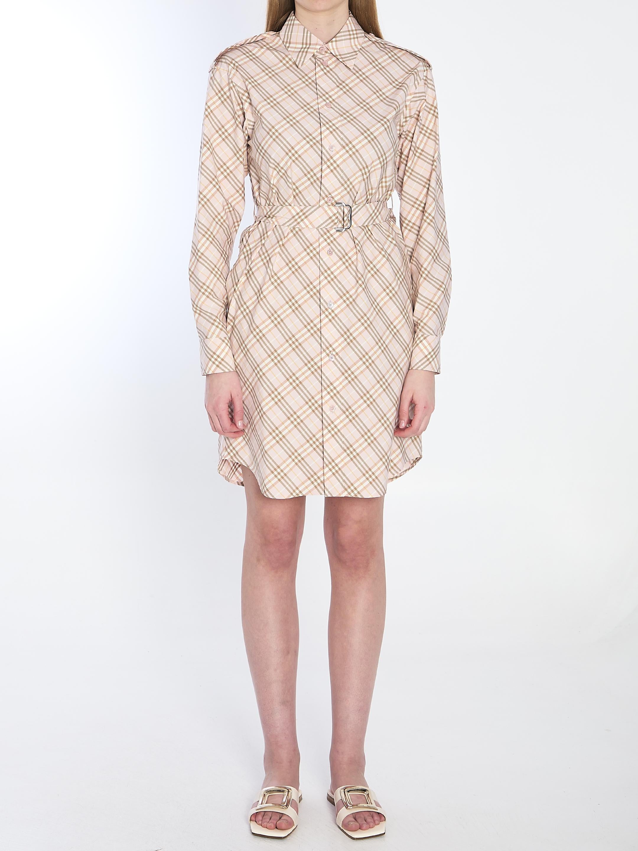 Check shirt dress