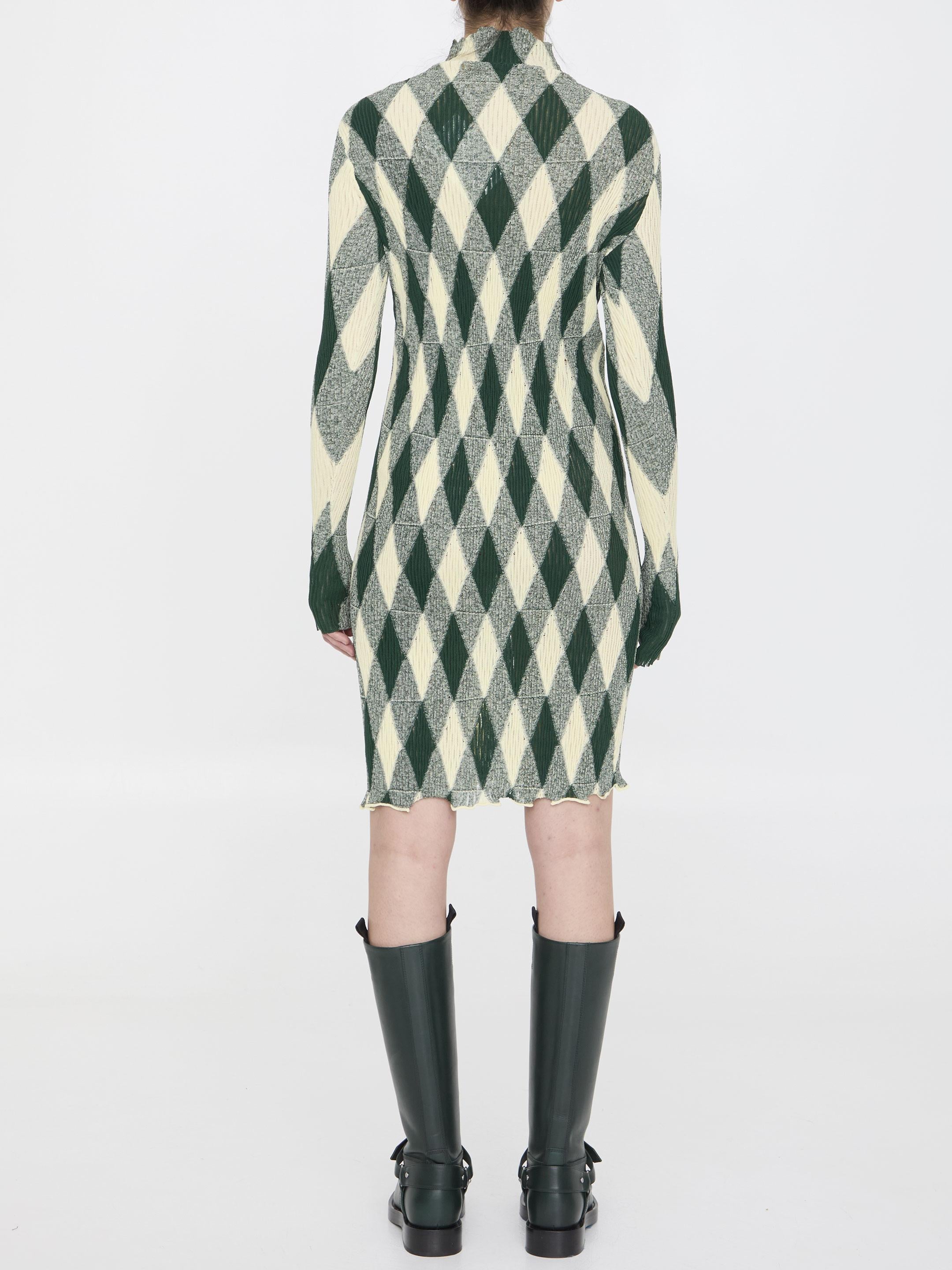 Argyle motif dress