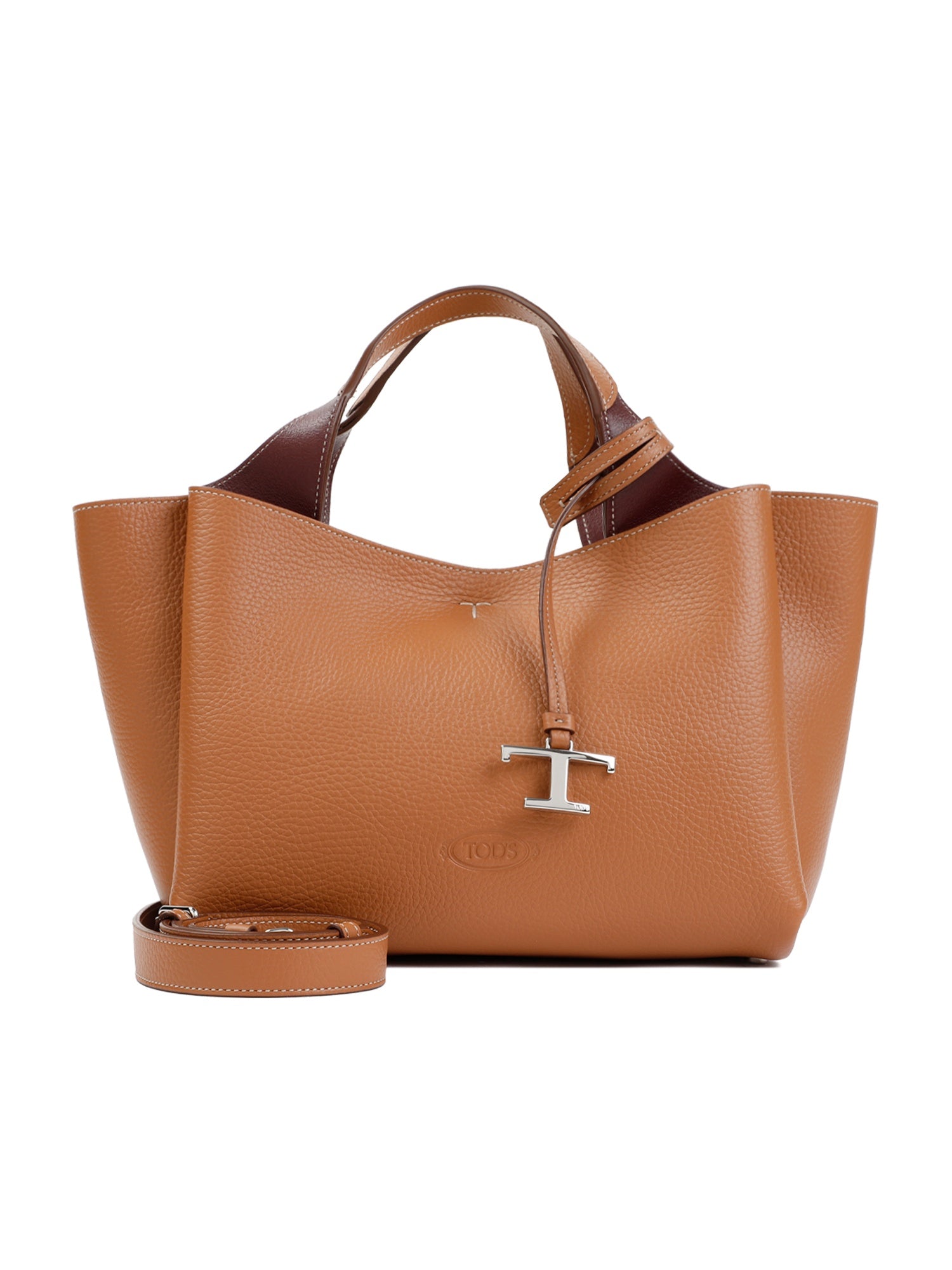 Bauletto Sacca Grained Leather Bag