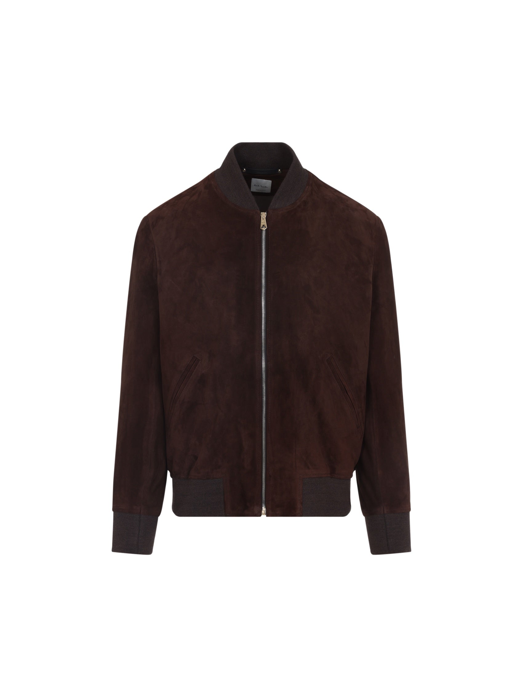 Regular Fit Suede Bomber Jacket