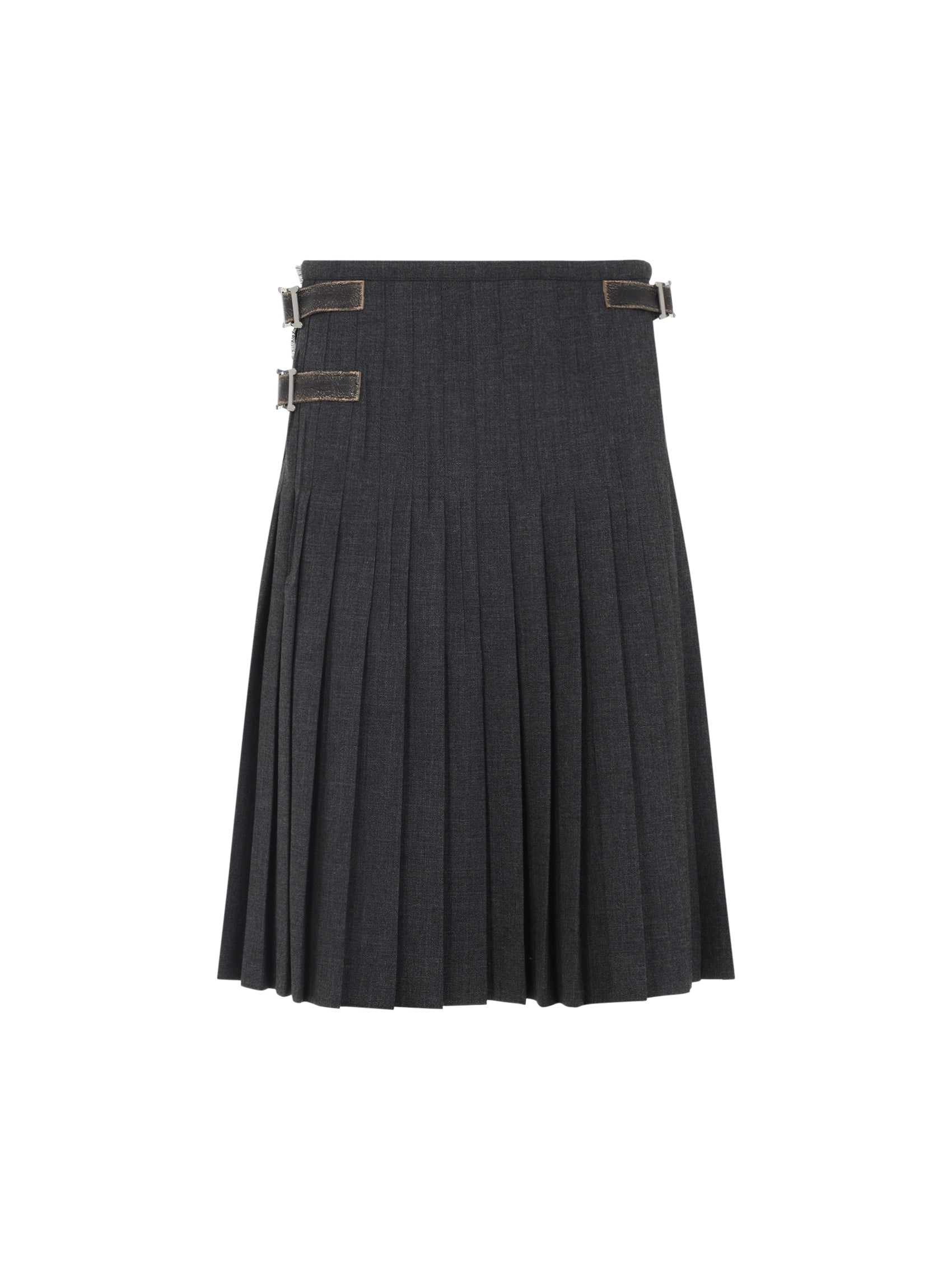 Virgin Wool Midi Skirt