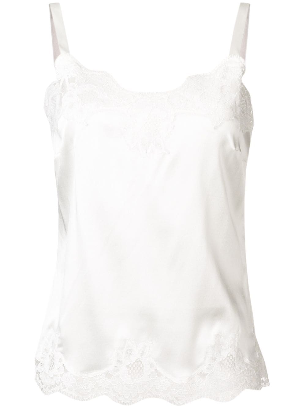 LACE-DETAIL SATIN CAMISOLE TOP