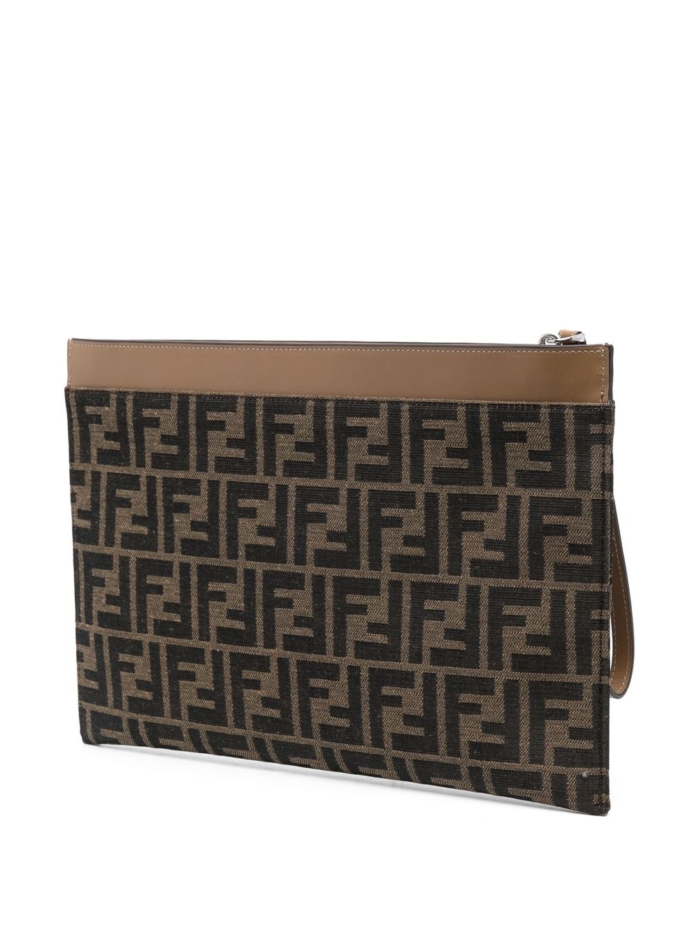 FF JACQUARD FABRIC MEDIUM FLAT POUCH