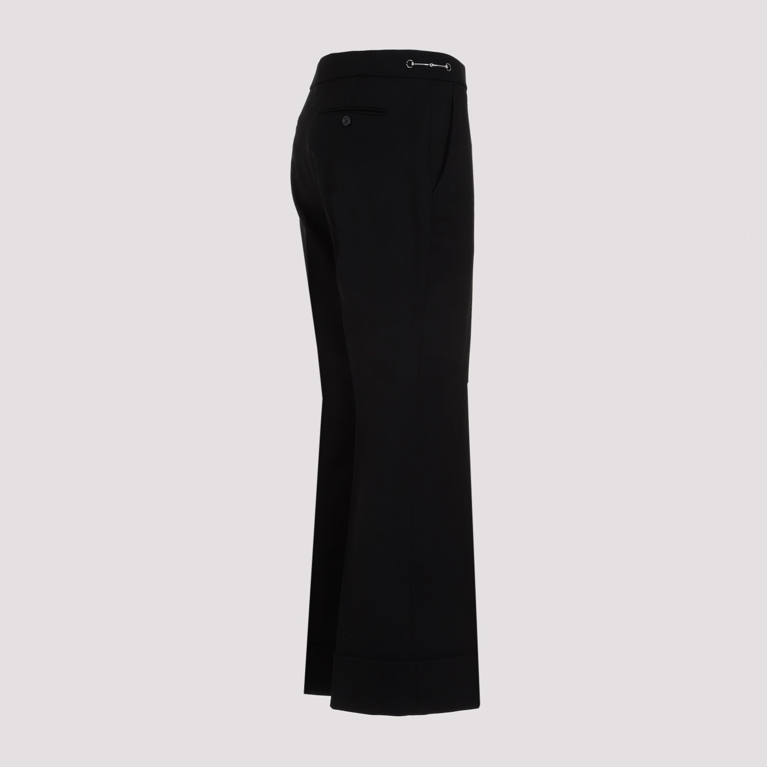 Black wool pants