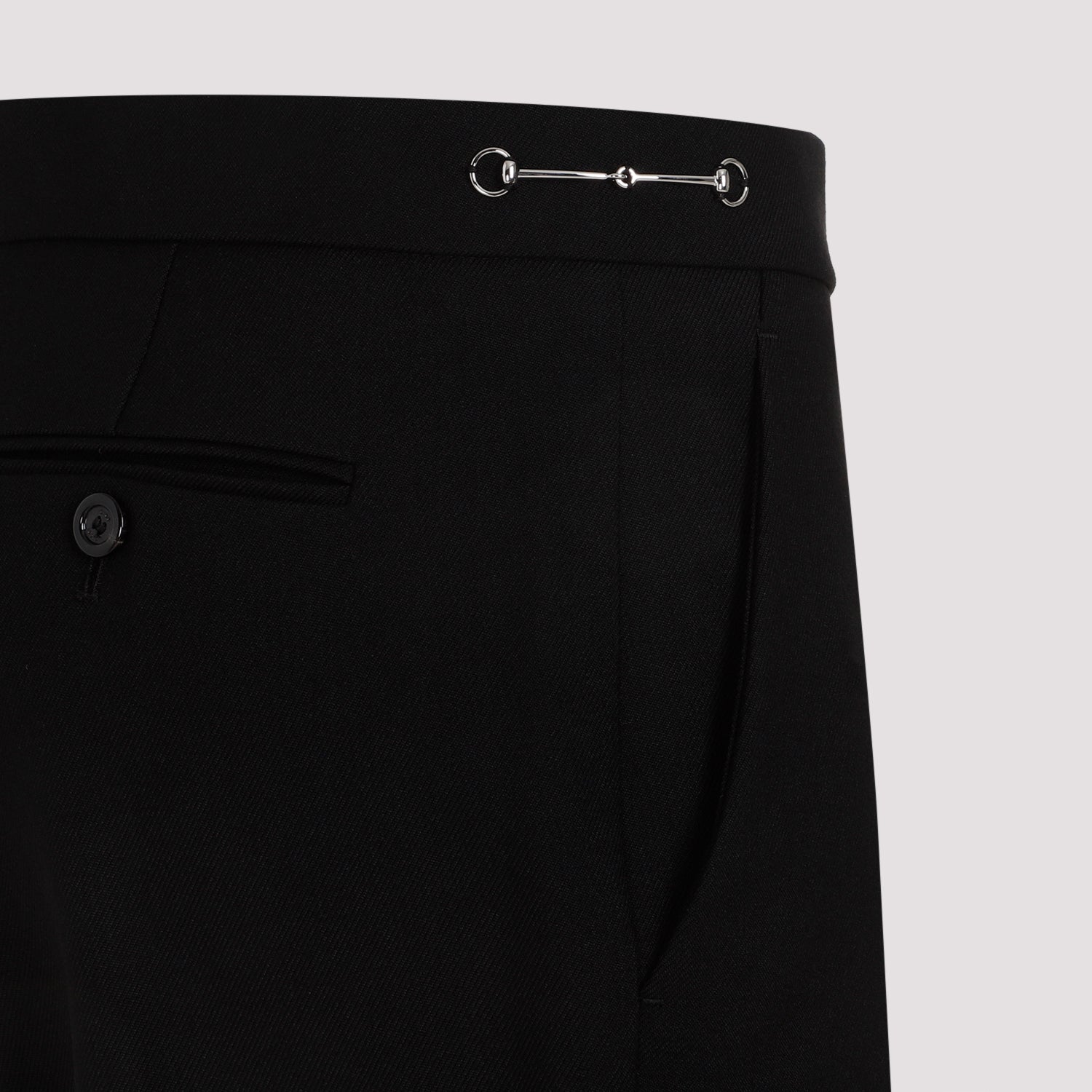 Black wool pants