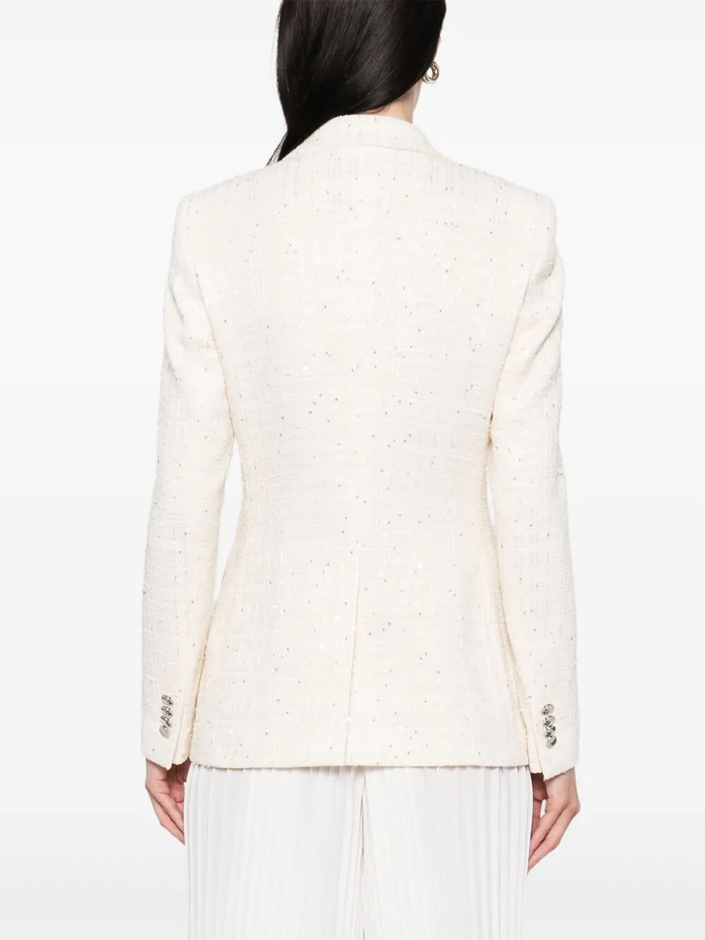 MICRO-PAILLETTES EMBELLISHED PARIGI DOUBLE-BREASTED BLAZER