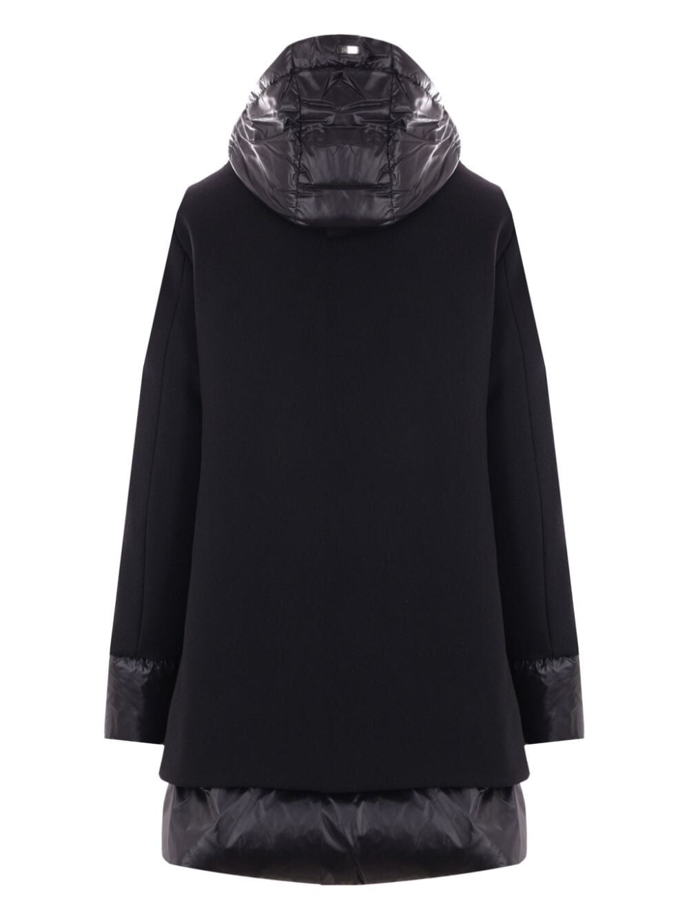FLARED PADDED WOOL COAT