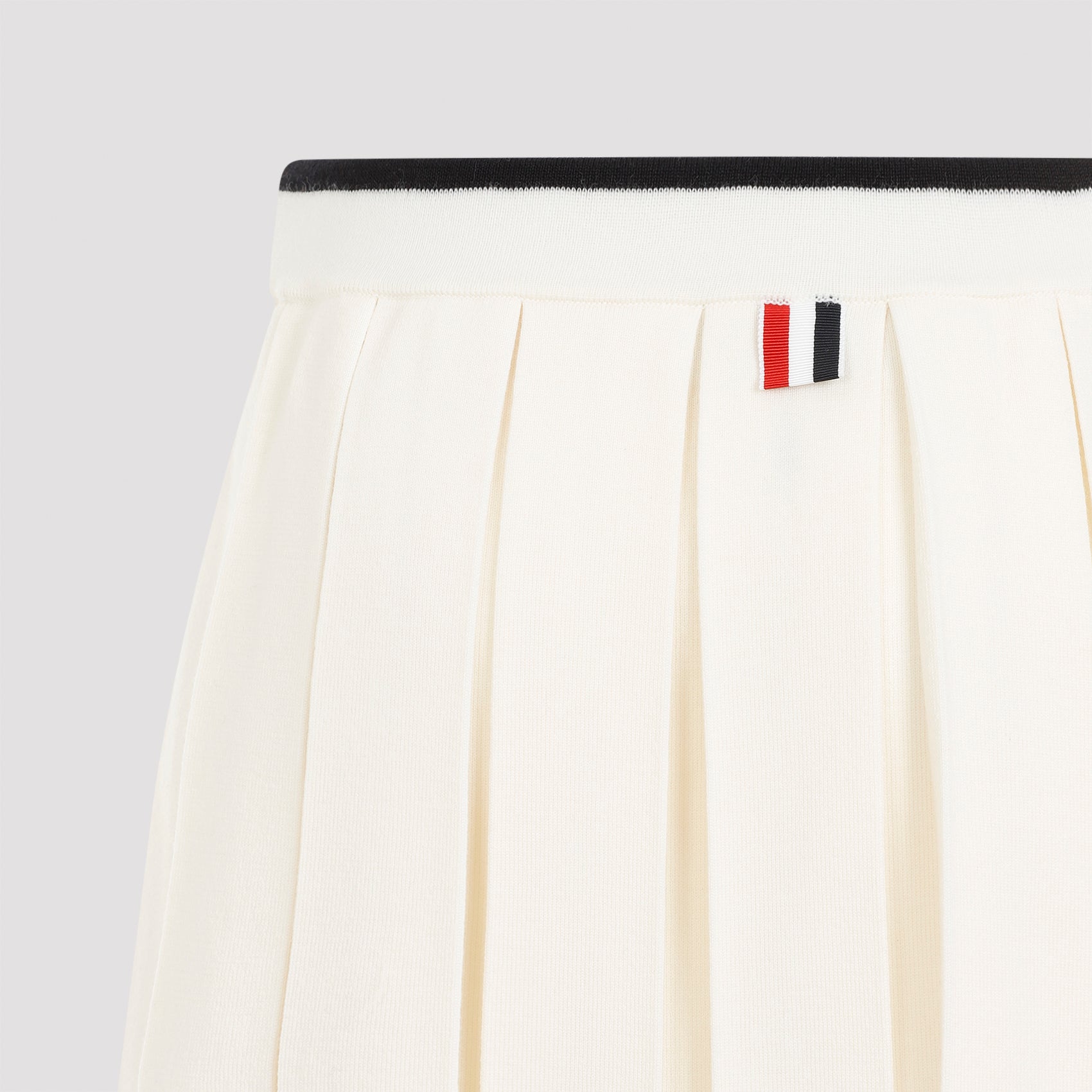 Full Needle Stitch Mini Pleated Skirt