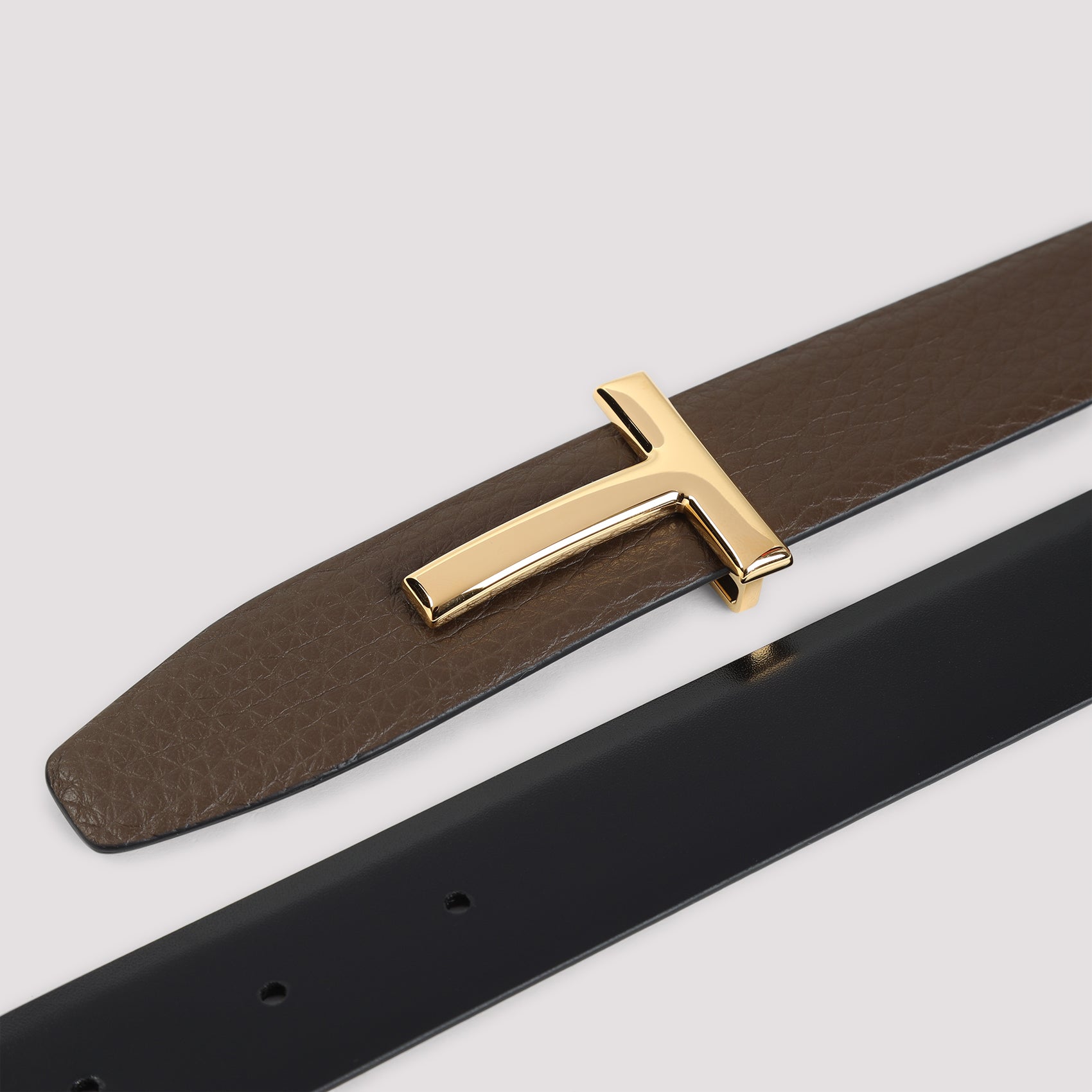 Grained Calf Leather Belt