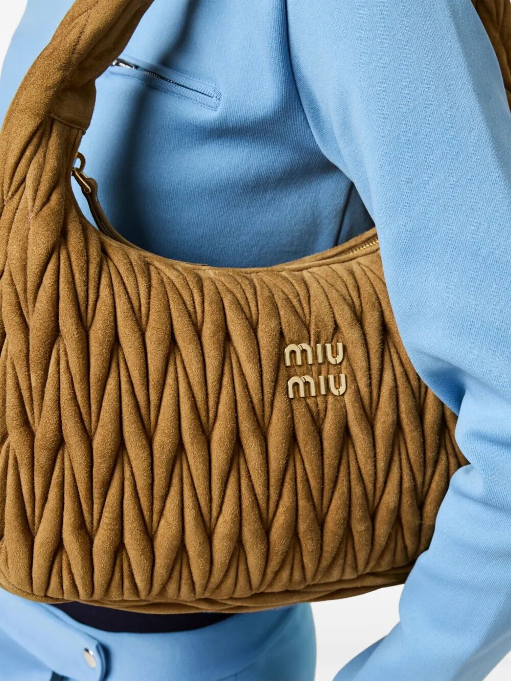 WANDER EXTRA-LARGE MATELASSÉ SUEDE BAG