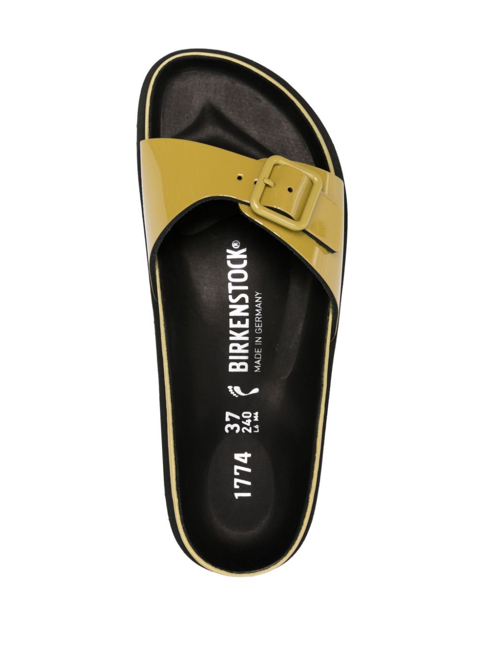 MADRID SHINY PATENT LEATHER SLIDES