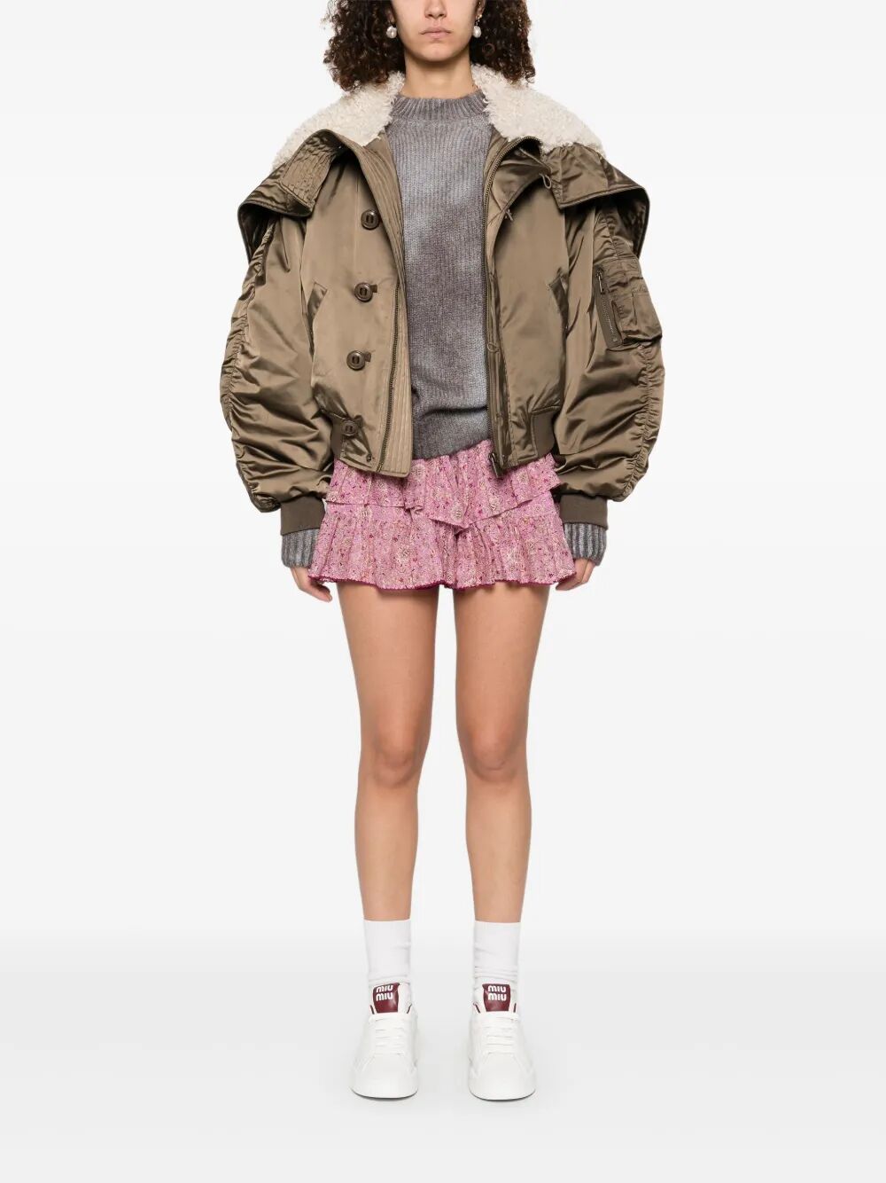ELISA SHORT QUILTED SATIN COAT