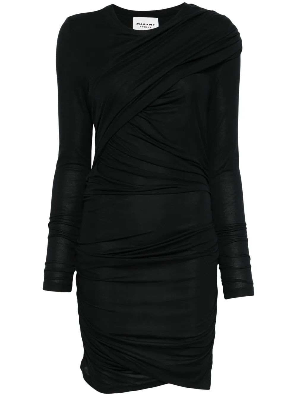 DENISE SHORT DRAPED JERSEY DRESS