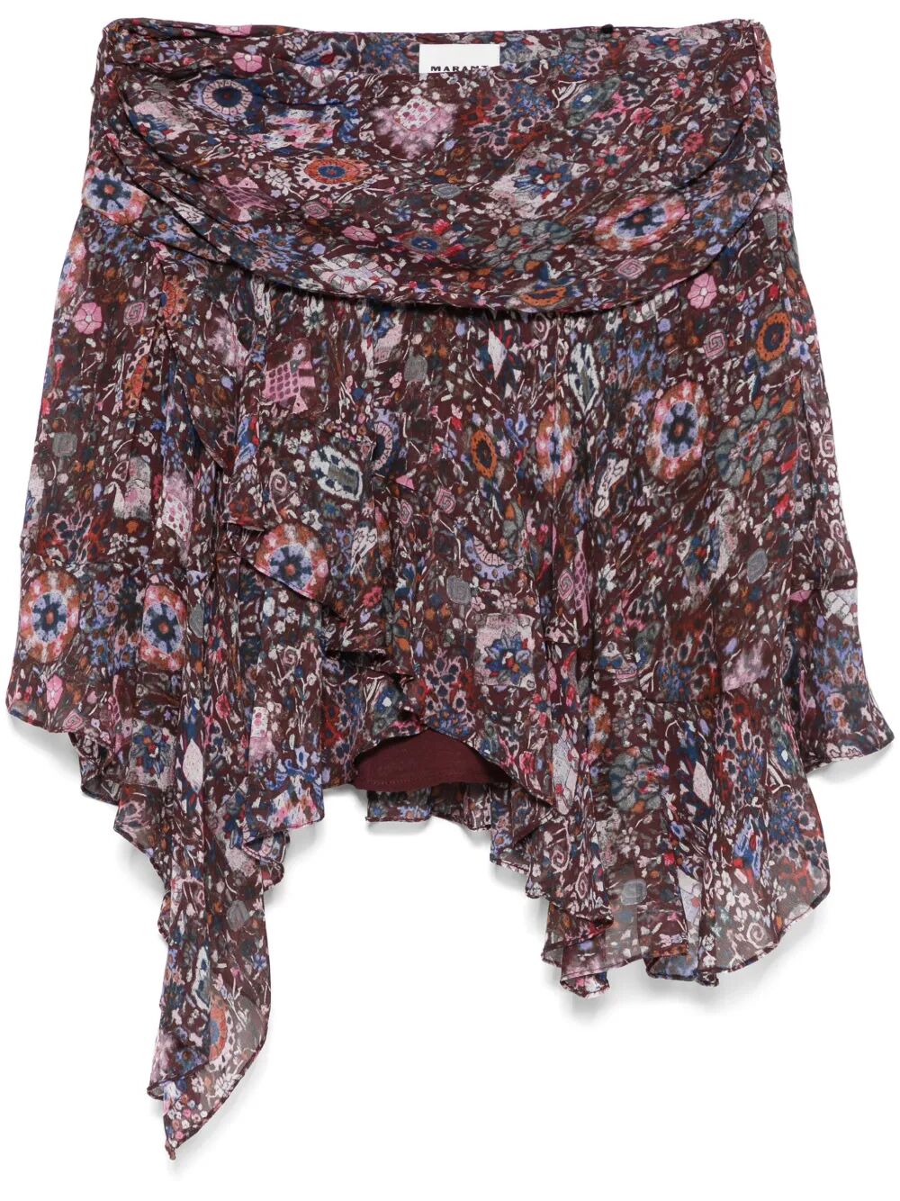 BERENICIA SHORT PRINTED FRILLY SKIRT