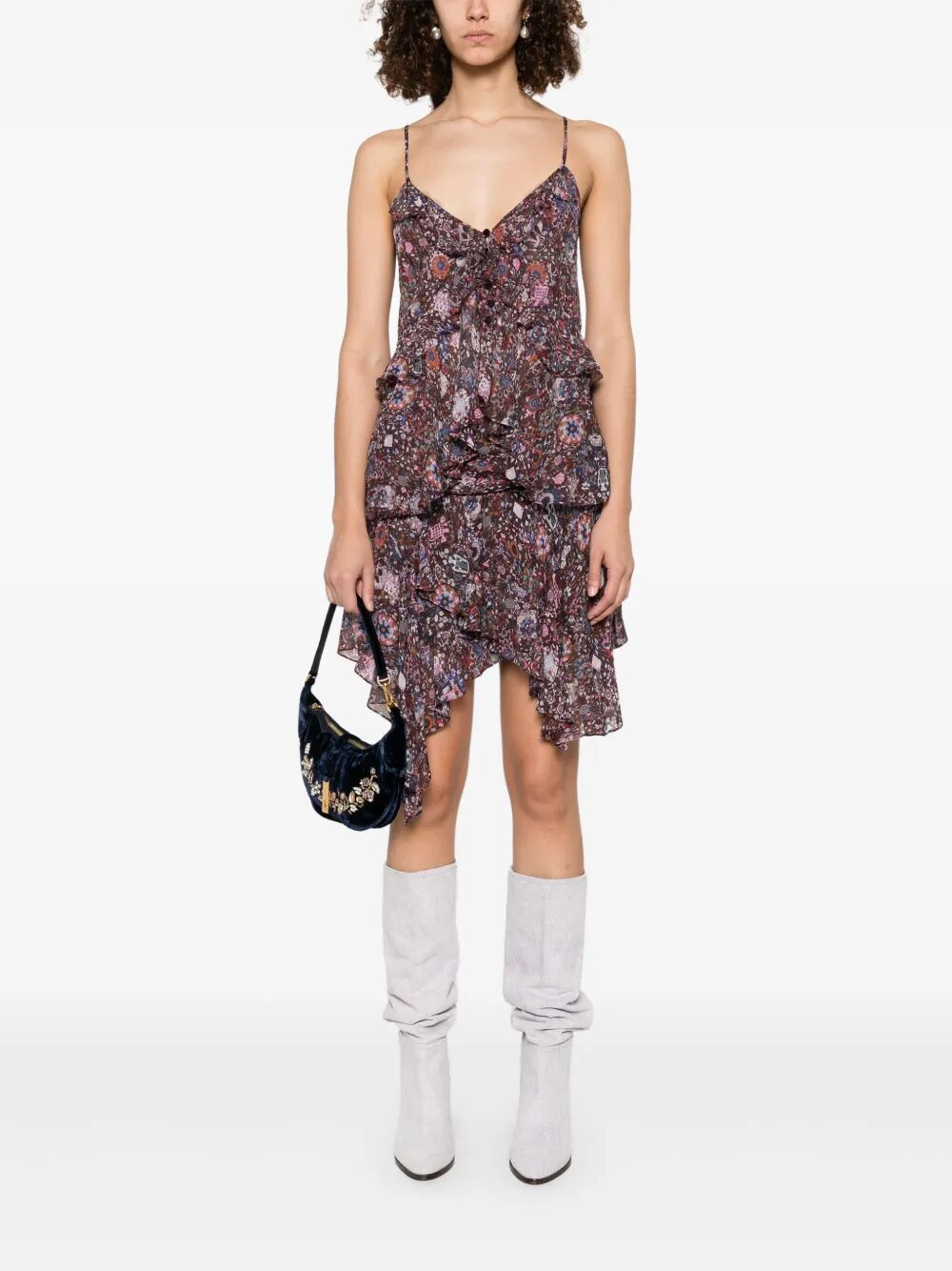 BERENICIA SHORT PRINTED FRILLY SKIRT
