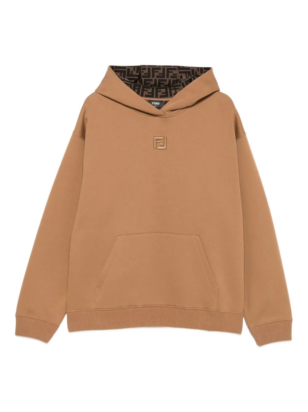 COTTON HOODIE WITH FF LINING