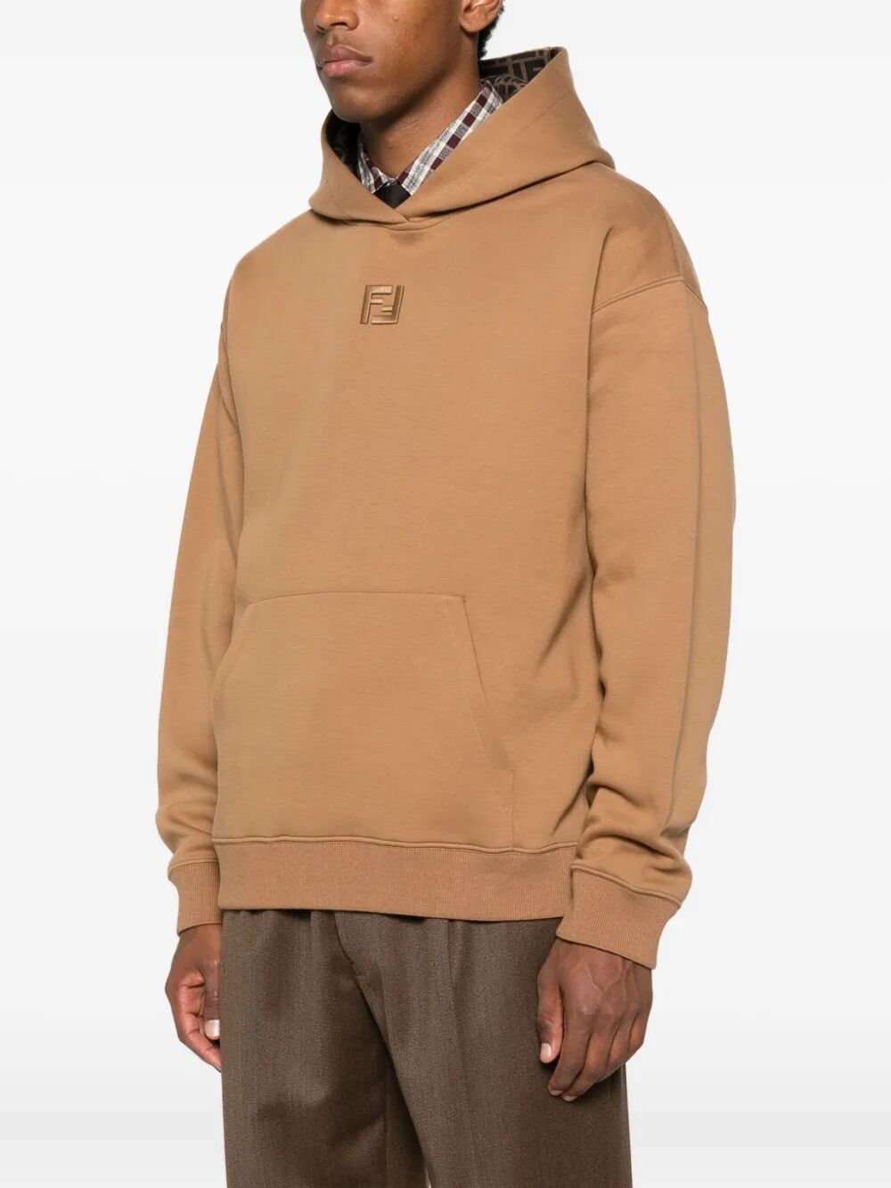 COTTON HOODIE WITH FF LINING