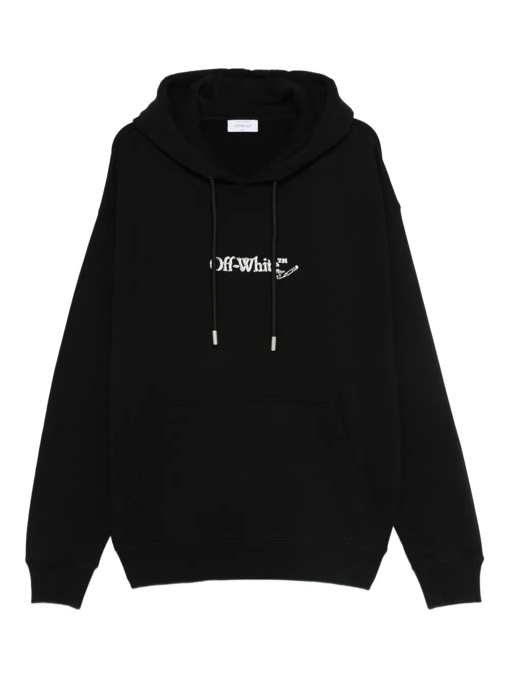 BACK AND FRONT LOGO-EMBROIDERED HOODIE