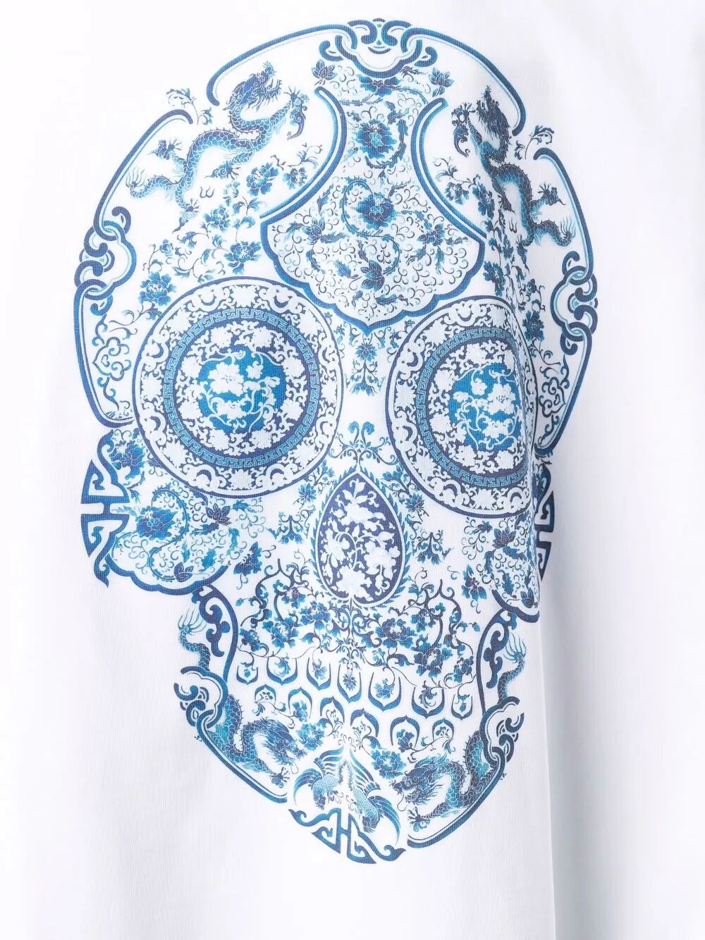 SKULL-PRINT COTTON T-SHIRT