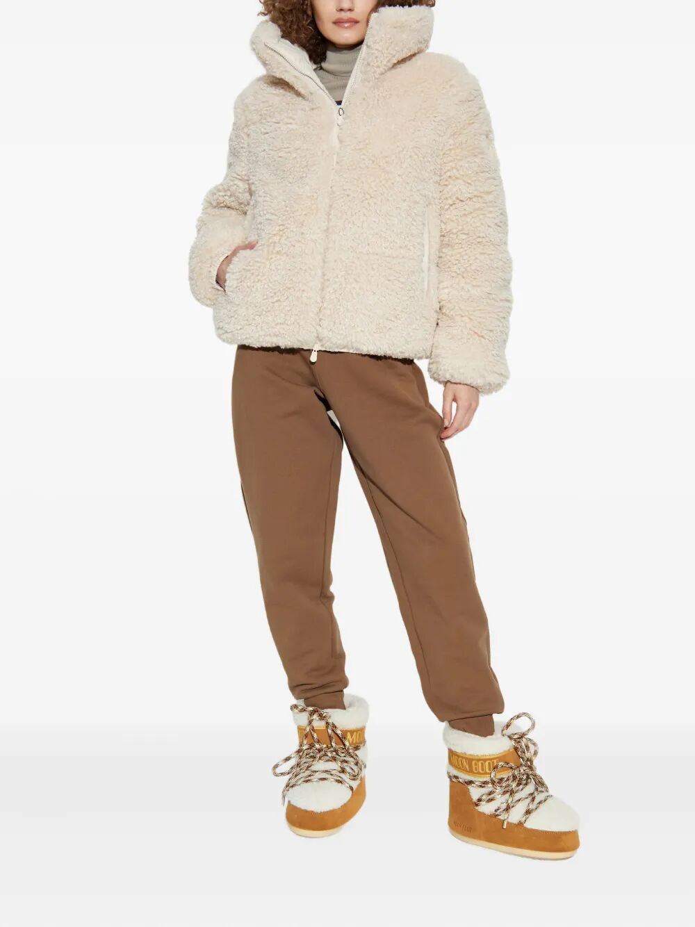 KENNIE SHEARLING DOWN JACKET