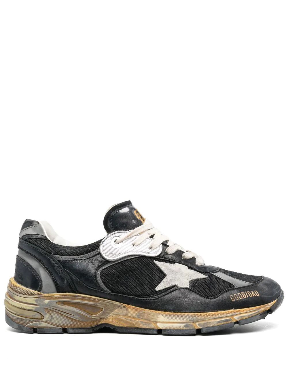 Men`s Dad-Star in black mesh and nappa with ice-colored star
