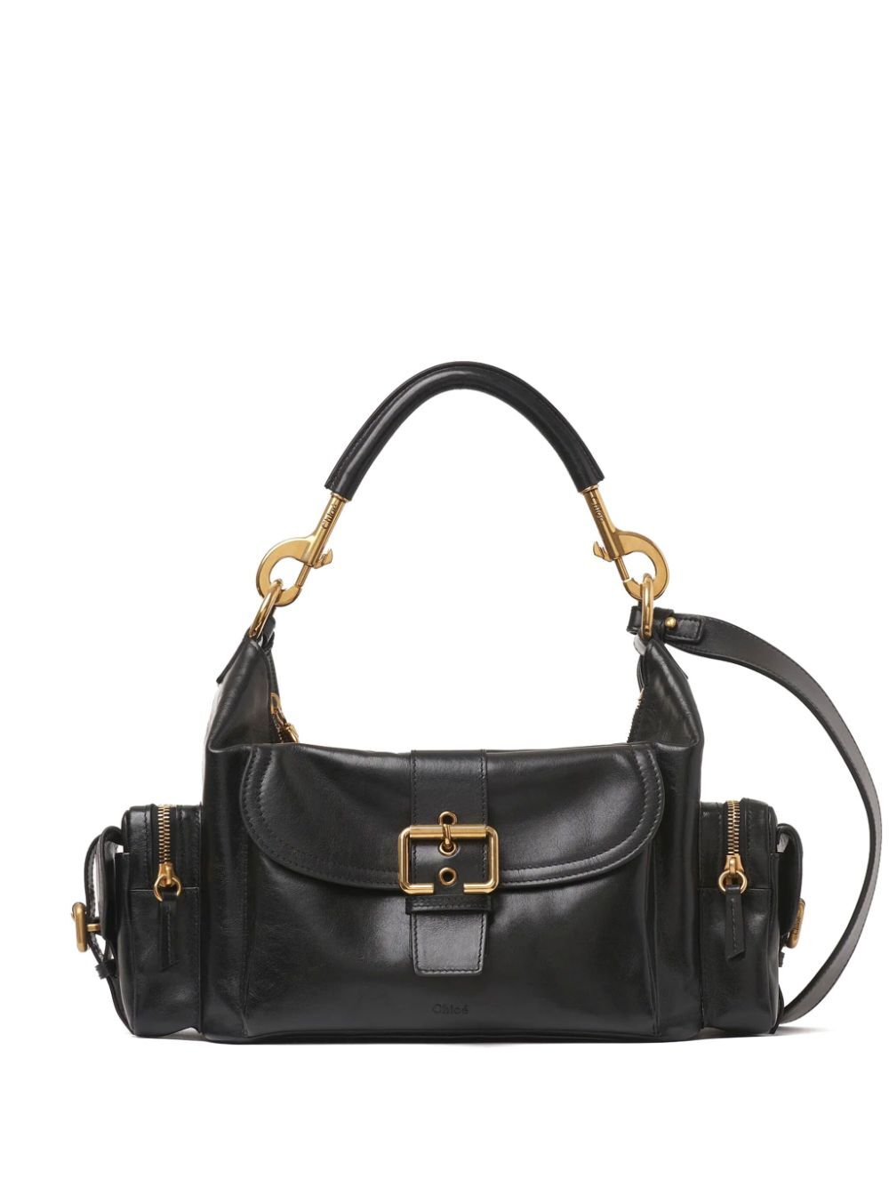 SHINY LEATHER CAMERA BAG