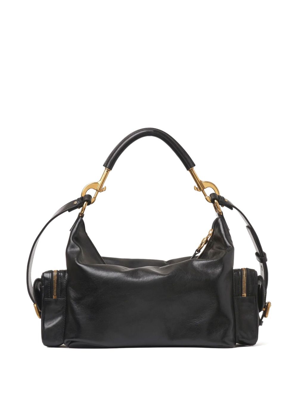 SHINY LEATHER CAMERA BAG