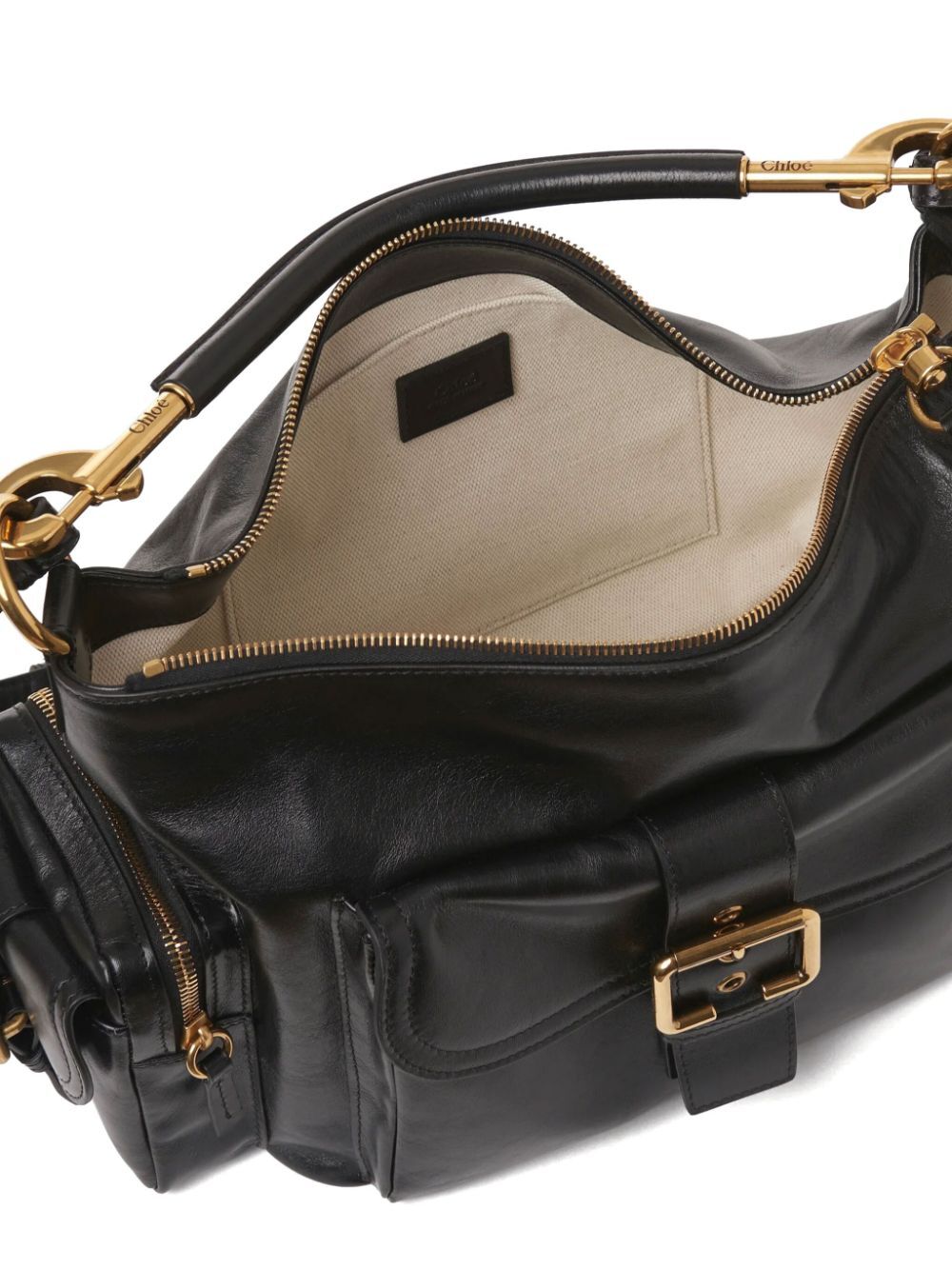 SHINY LEATHER CAMERA BAG