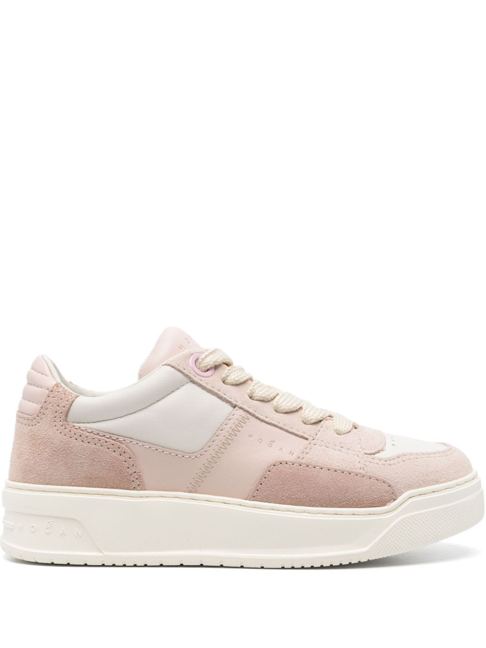 CHAMALLOW NAPPA AND SUEDE SNEAKERS