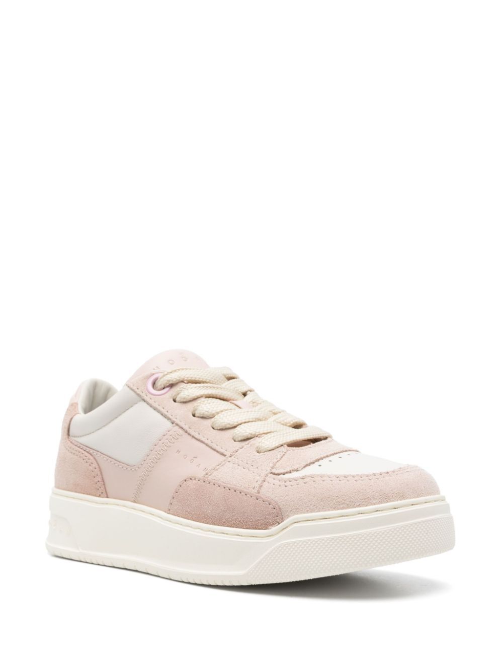 CHAMALLOW NAPPA AND SUEDE SNEAKERS