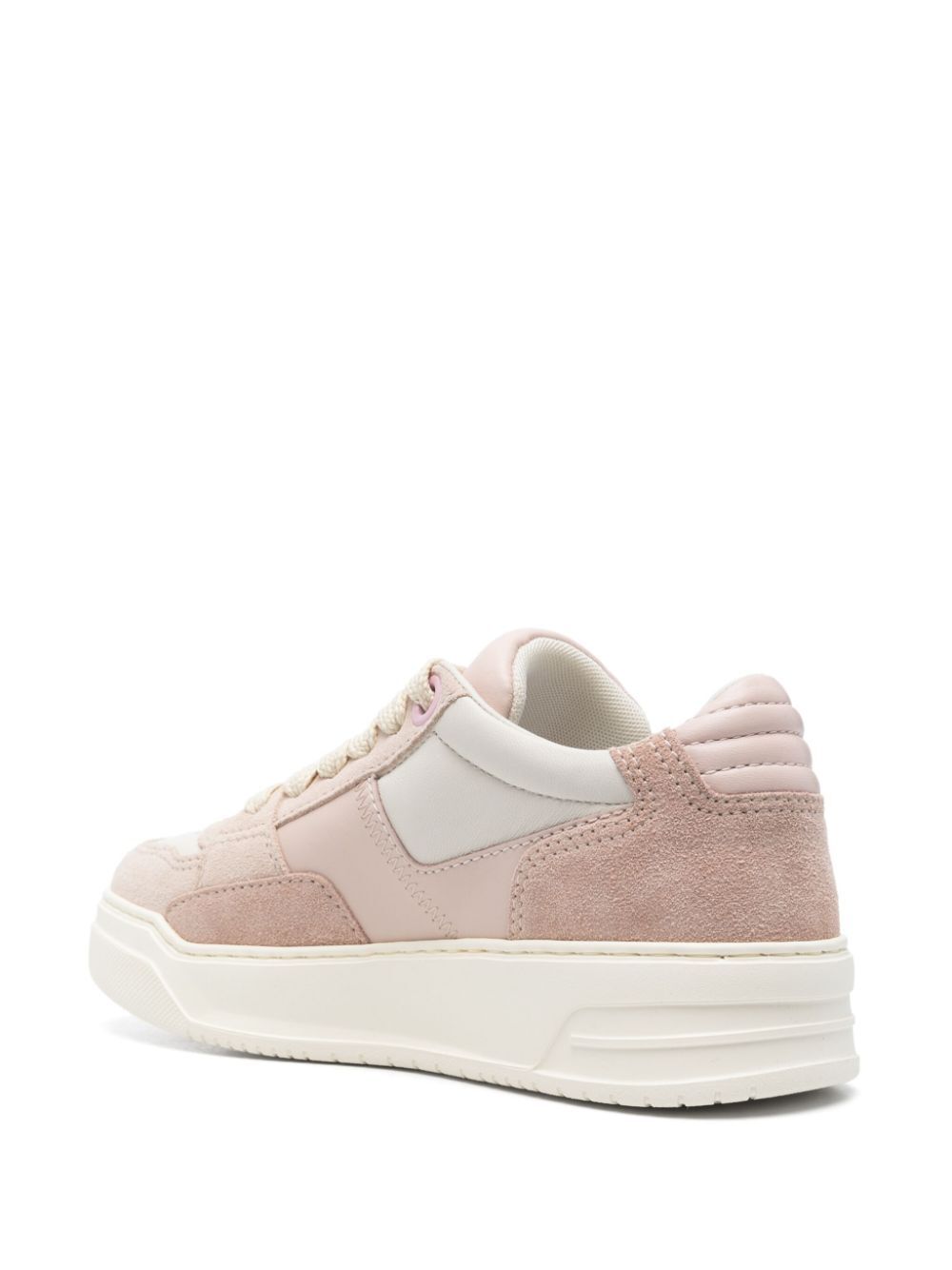 CHAMALLOW NAPPA AND SUEDE SNEAKERS