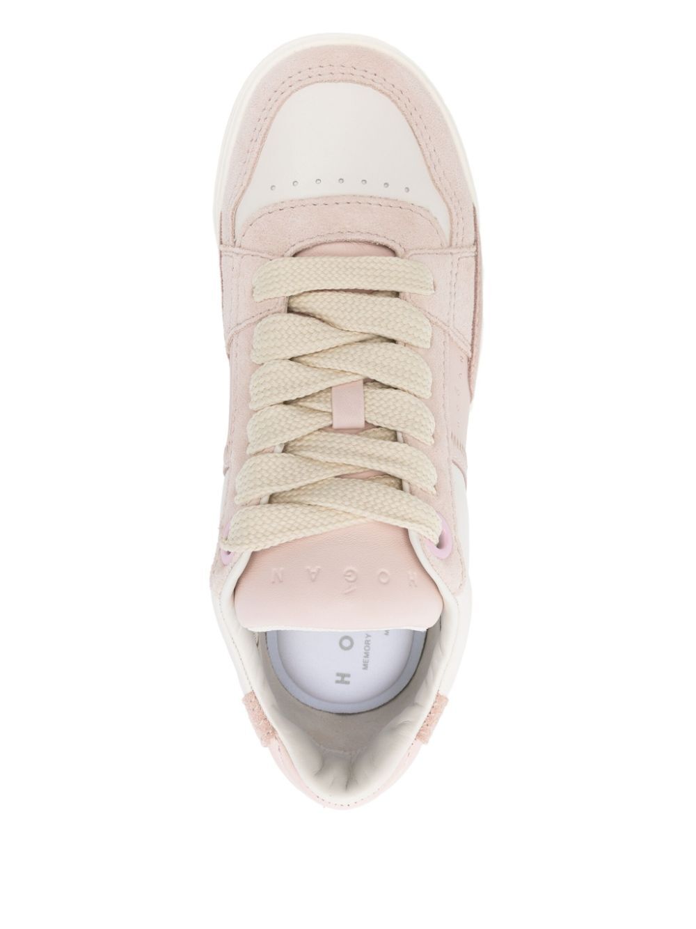 CHAMALLOW NAPPA AND SUEDE SNEAKERS