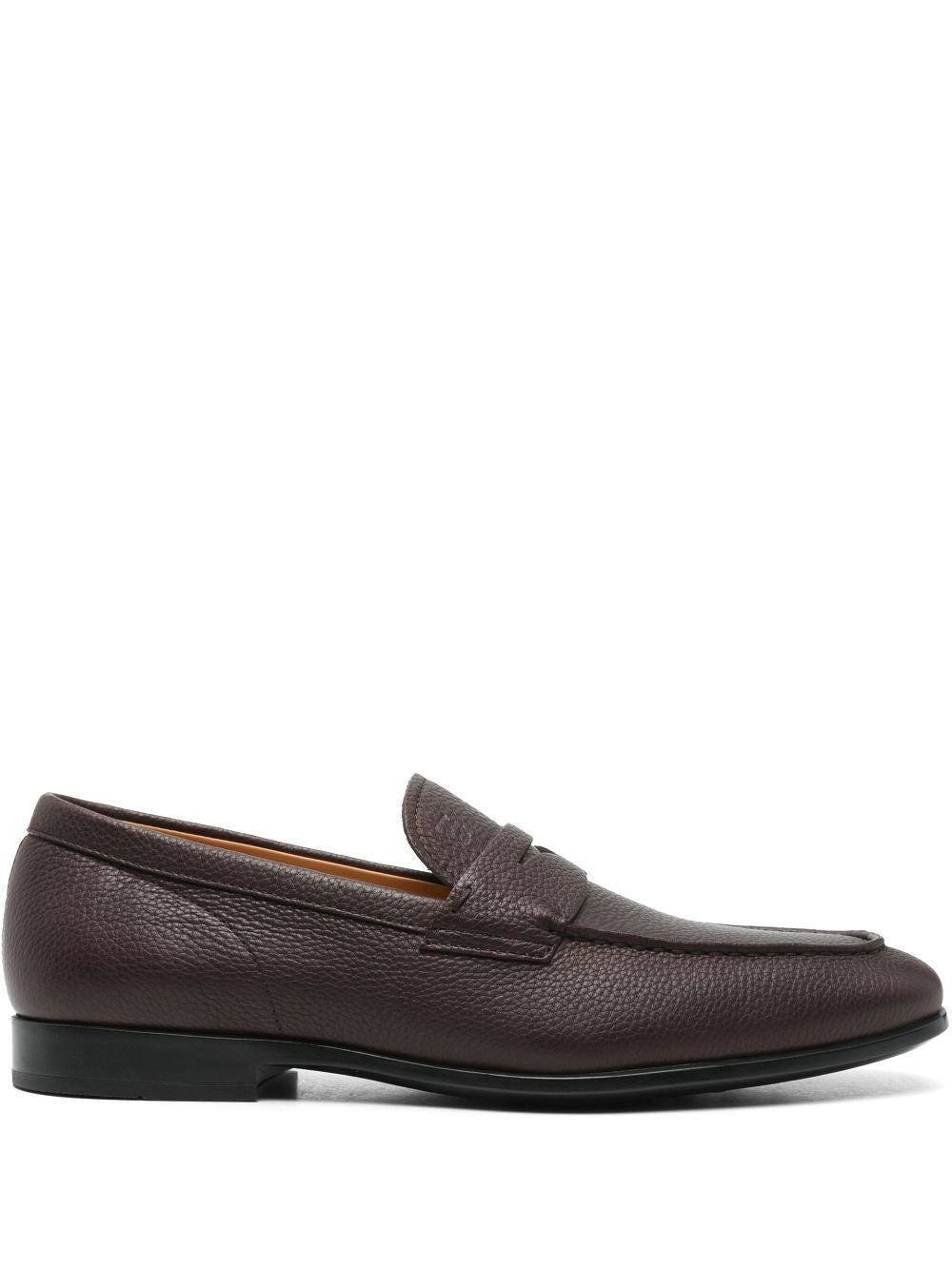 GRAINED LEATHER PENNY LOAFERS