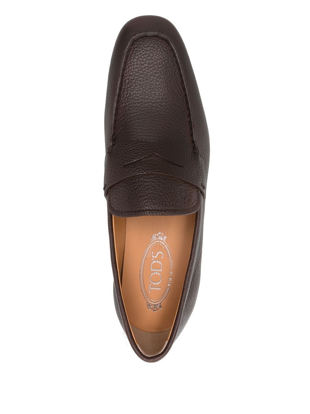 GRAINED LEATHER PENNY LOAFERS