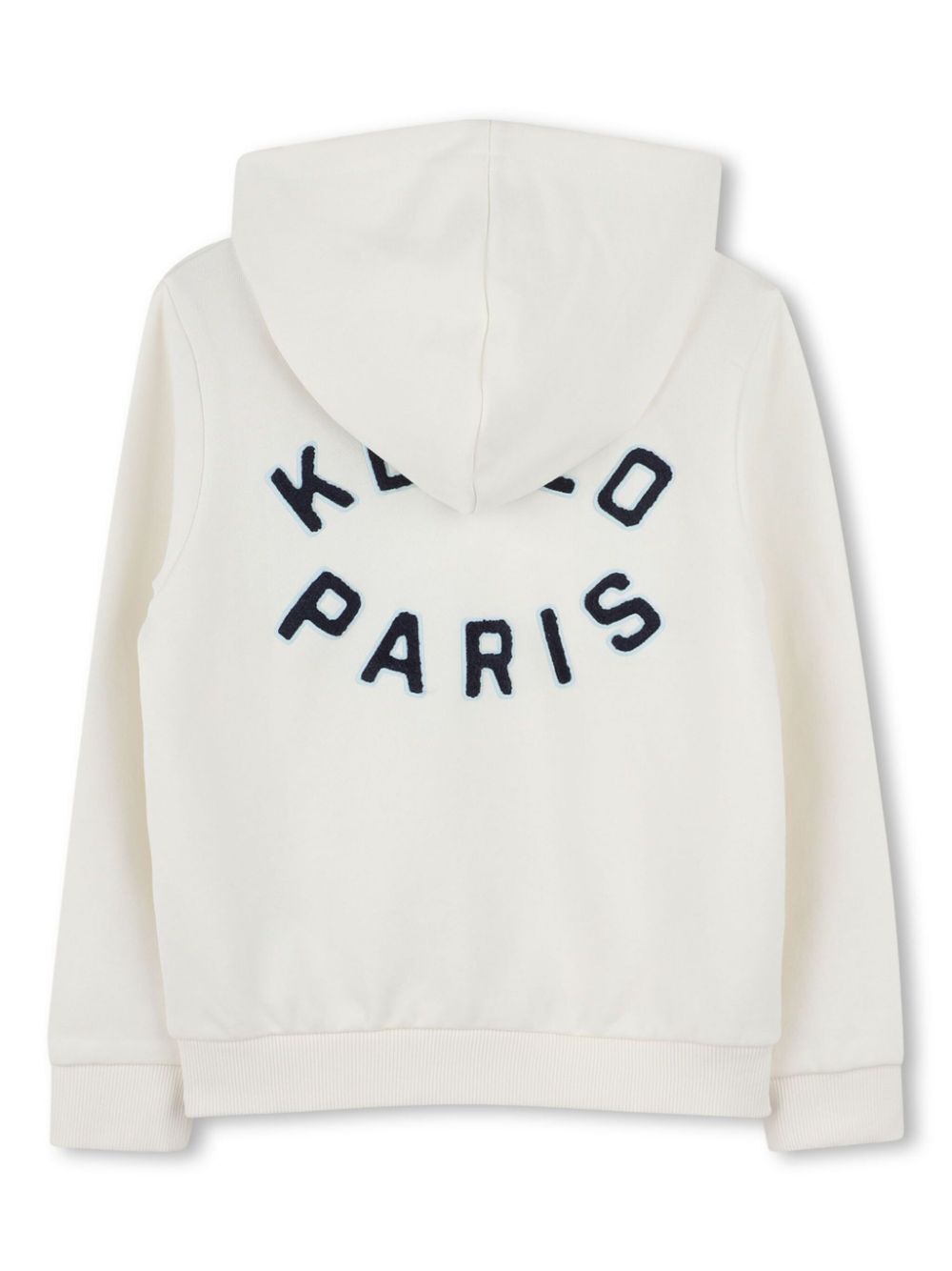 LOGO-EMBROIDERY ZIPPED UNISEX HOODIE